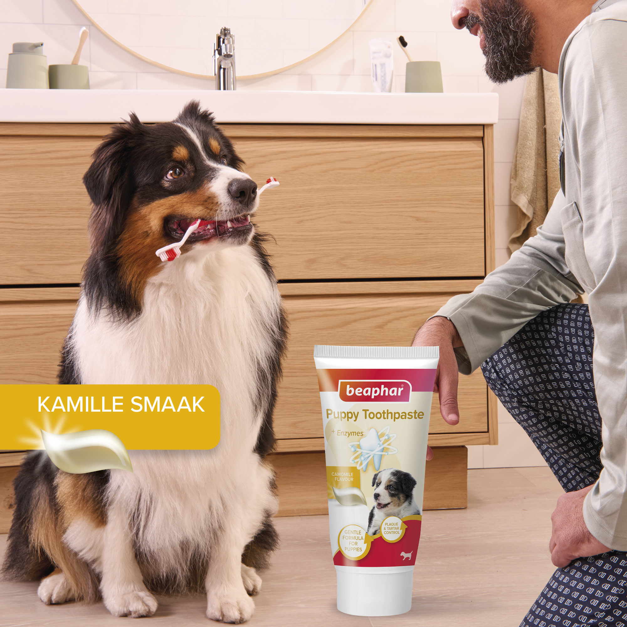 Combipack Puppy (tandpasta + 2 borstels)