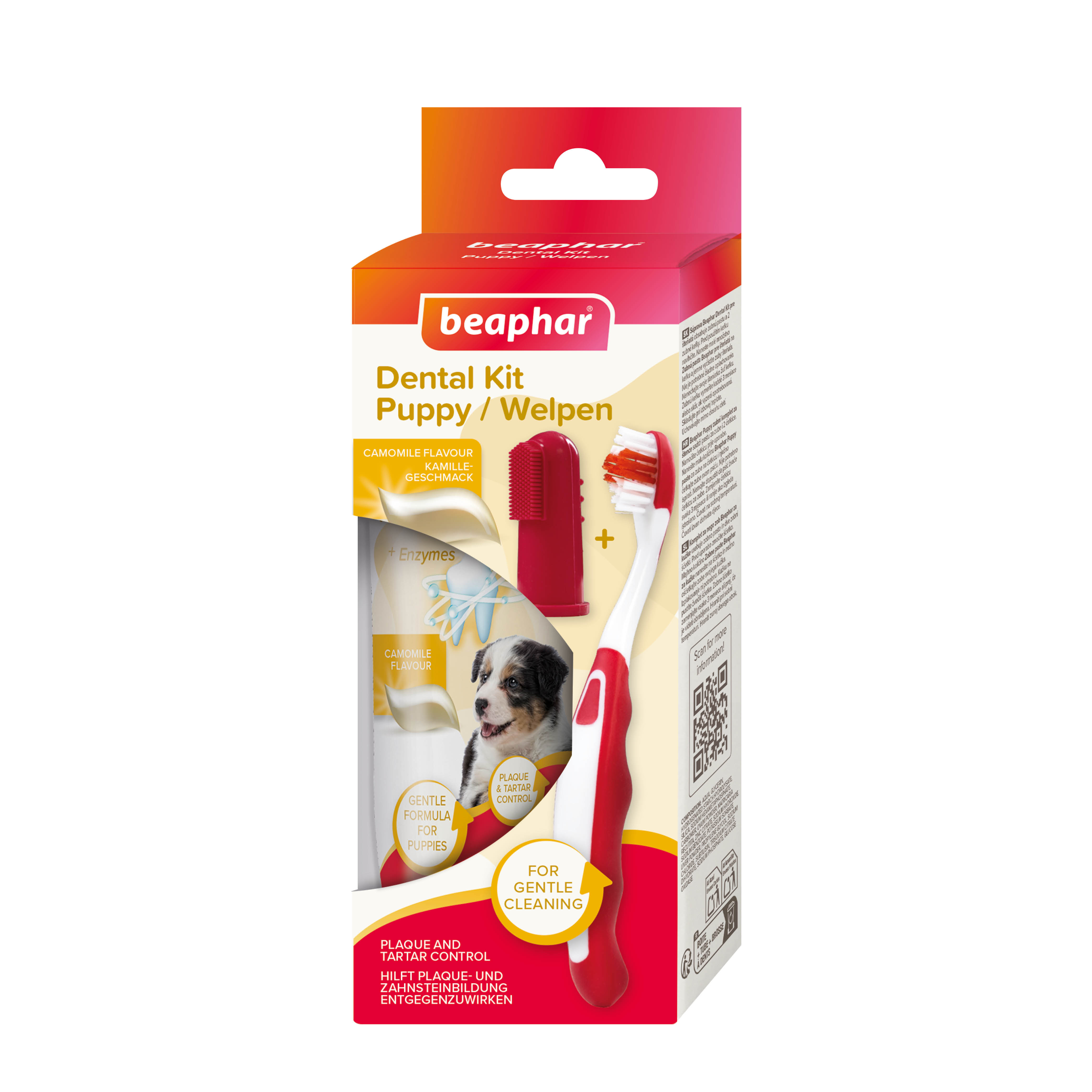 PUPPY DENTAL KIT - zestaw: pasta do zębów 50g + szczoteczka dla szczeniąt +szczoteczka naparstkowa