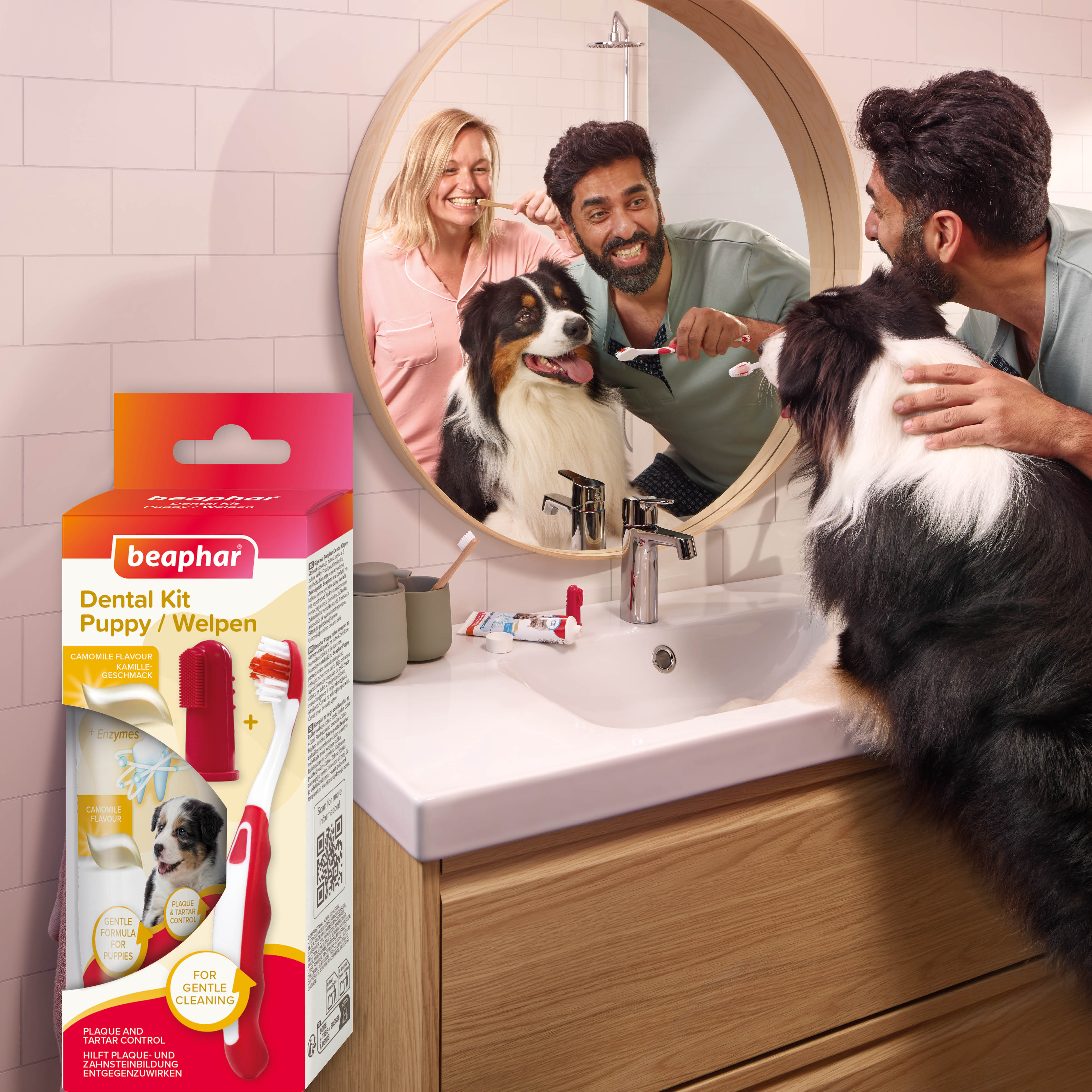 PUPPY DENTAL KIT - zestaw: pasta do zębów 50g + szczoteczka dla szczeniąt +szczoteczka naparstkowa