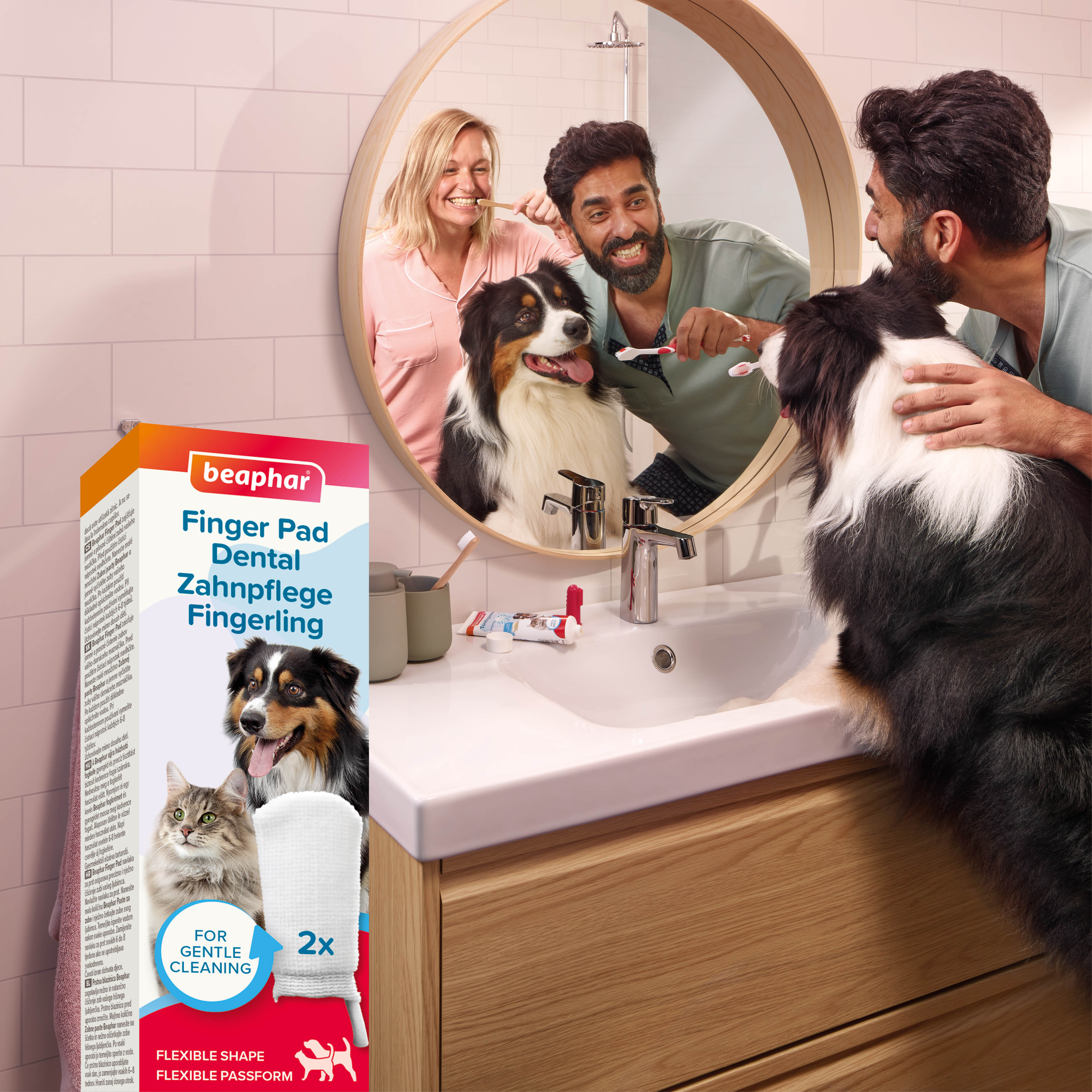 FINGERPAD DENTAL 2PC  - czyścik do zębów dla psa/ kota 2 szt.