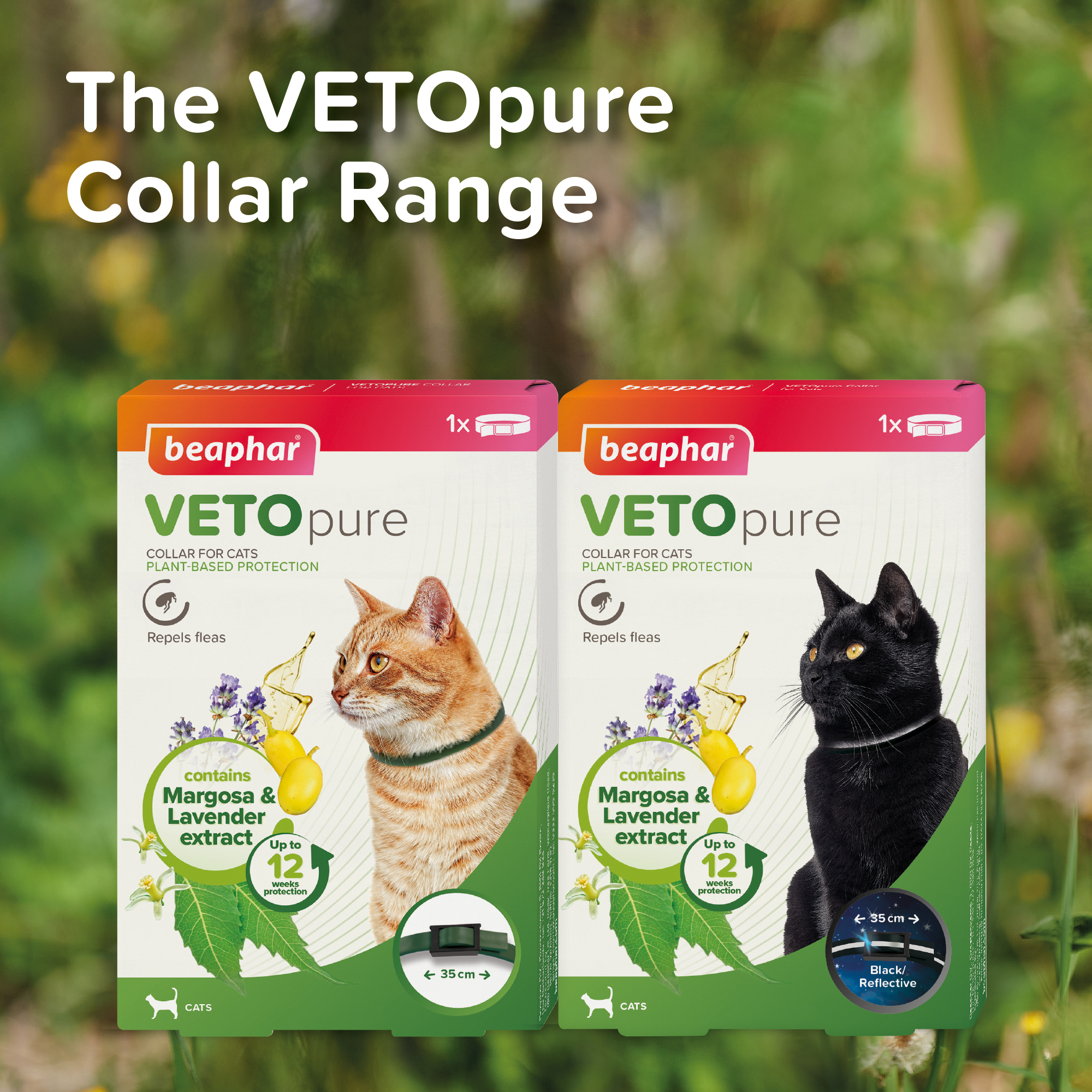 Beaphar VETOpure Plant-Based Protection Flea Collar for Cats | 35cm