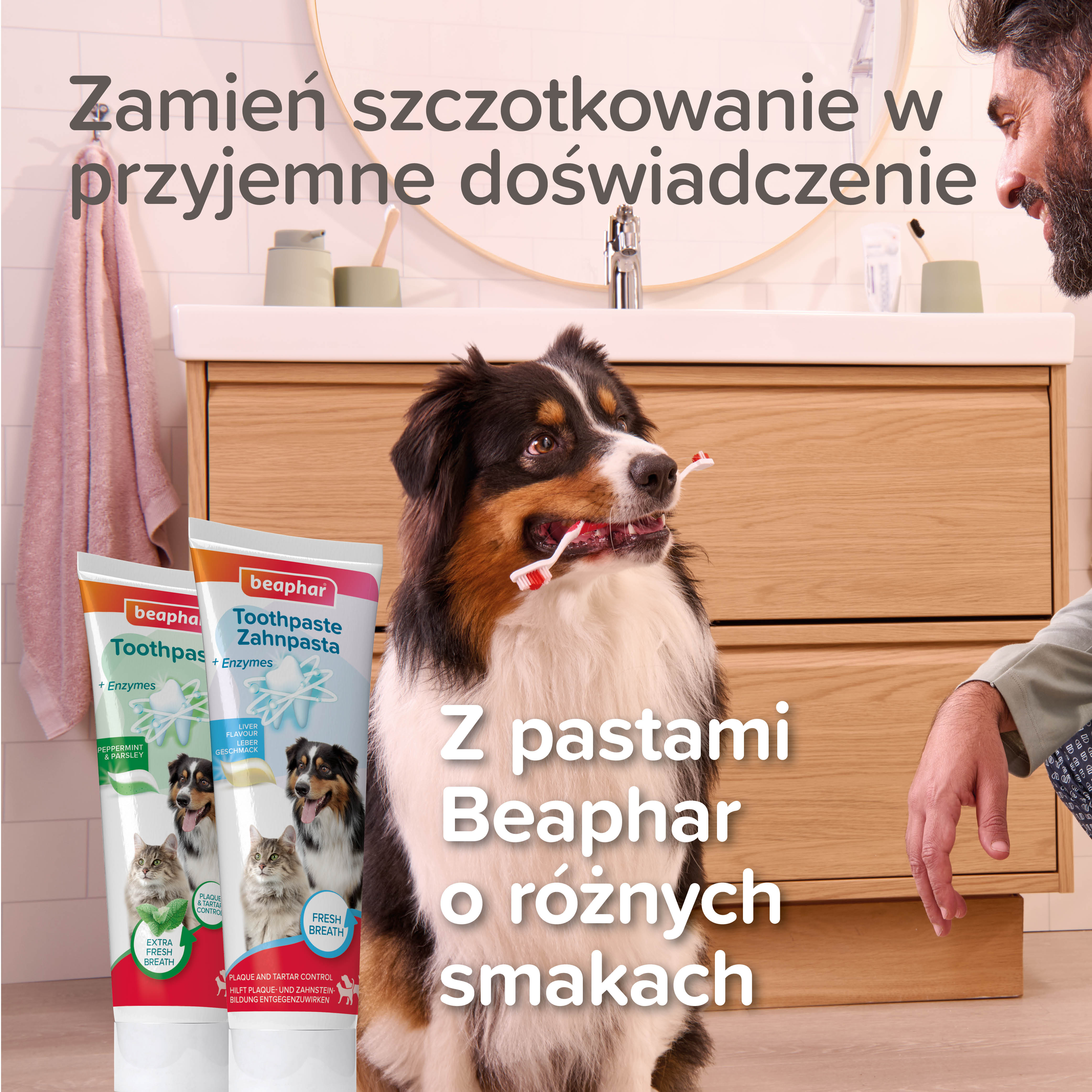BAMBOO TOOTHBRUSH - dwugłowicowa bambusowa szczoteczka do zębów dla kotów i psów