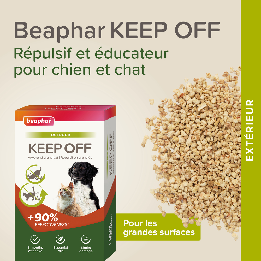 KEEP OFF Répulsif en granulés OUTDOOR pour chiens et chats - 2x200 g
