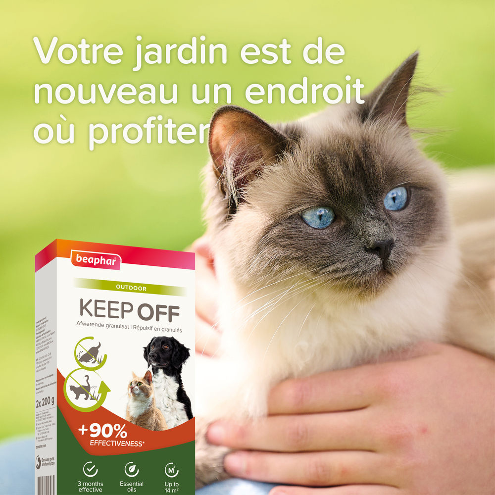 KEEP OFF Répulsif en granulés OUTDOOR pour chiens et chats - 2x200 g