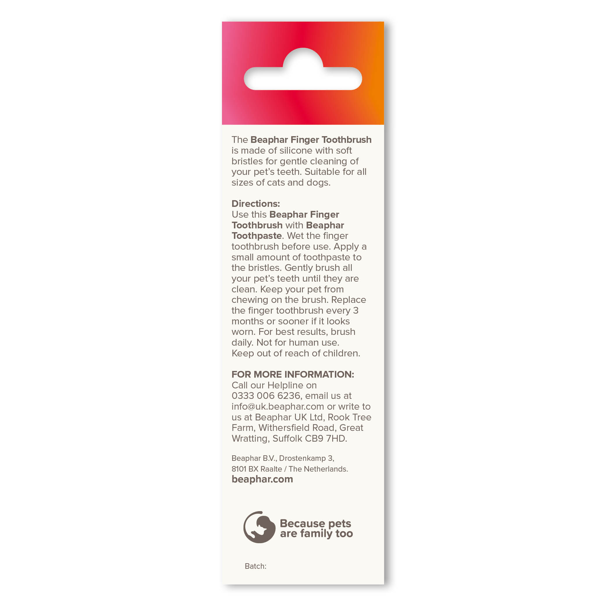 Beaphar Soft Finger Toothbrush for Cats and Dogs, 2 pack