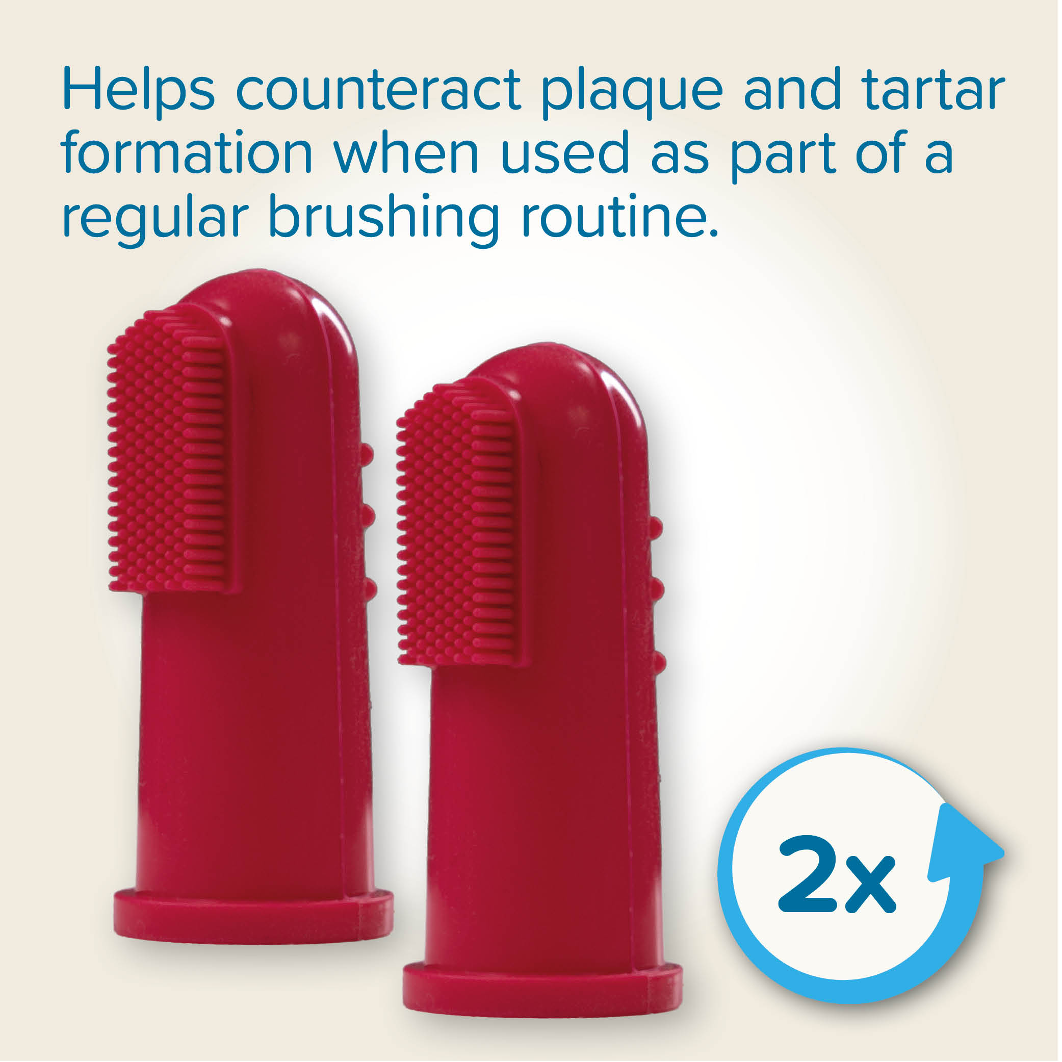 Beaphar Soft Finger Toothbrush for Cats and Dogs, 2 pack