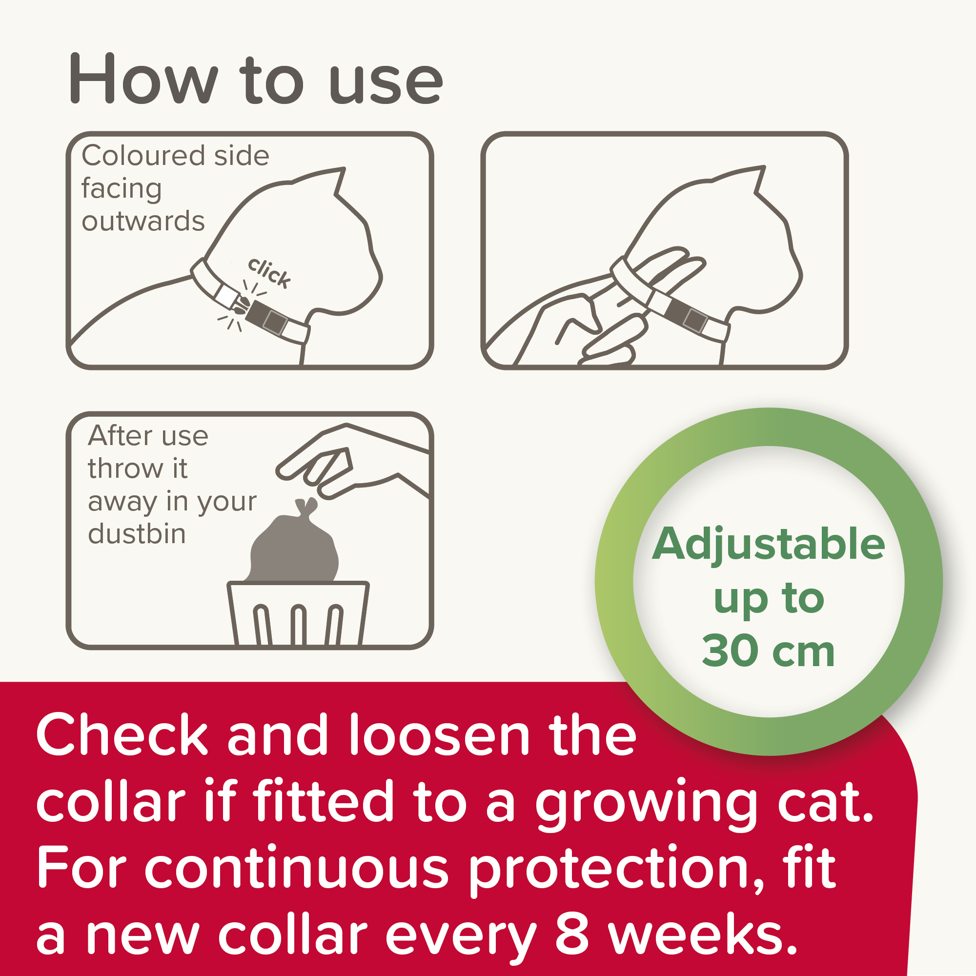 Beaphar Soft Velvet Flea Collar for Cats – Twin Pack, 30cm