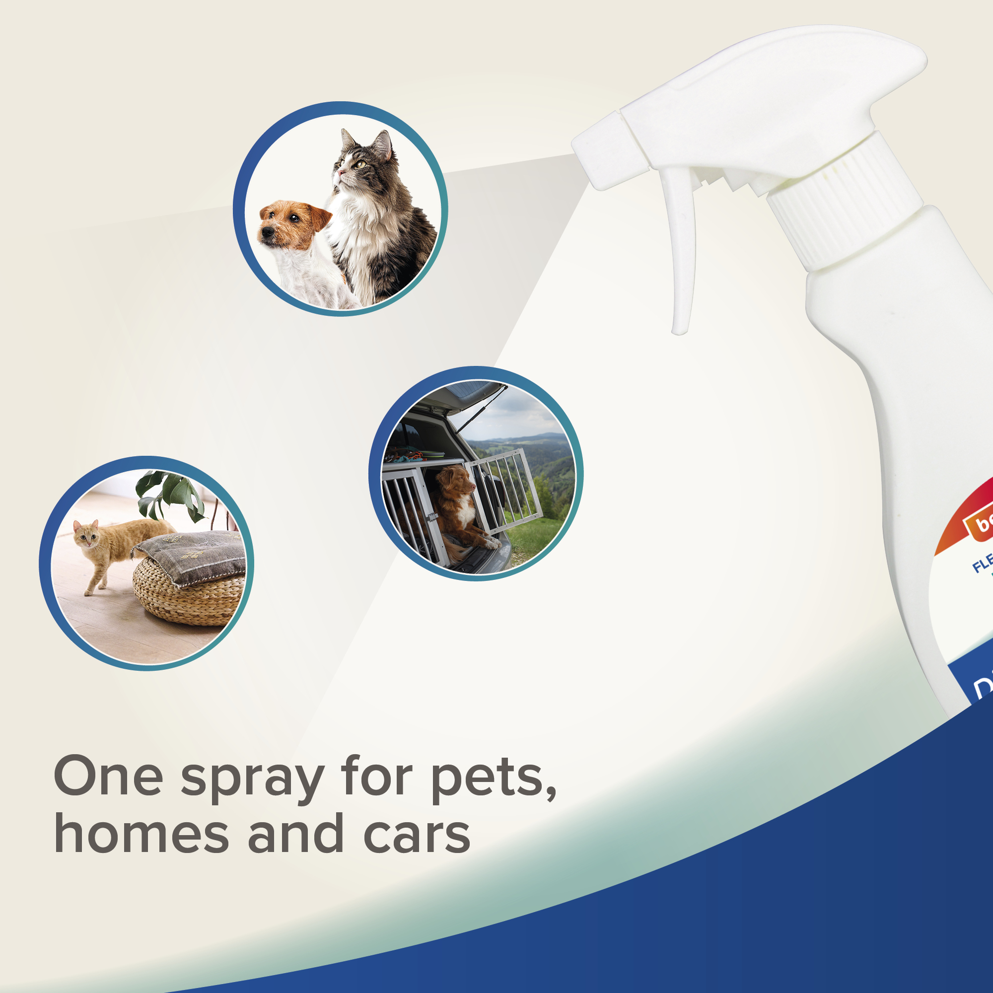 Beaphar Dimethicare Flea & Tick Spray for Pets, Home and Car, 250ml