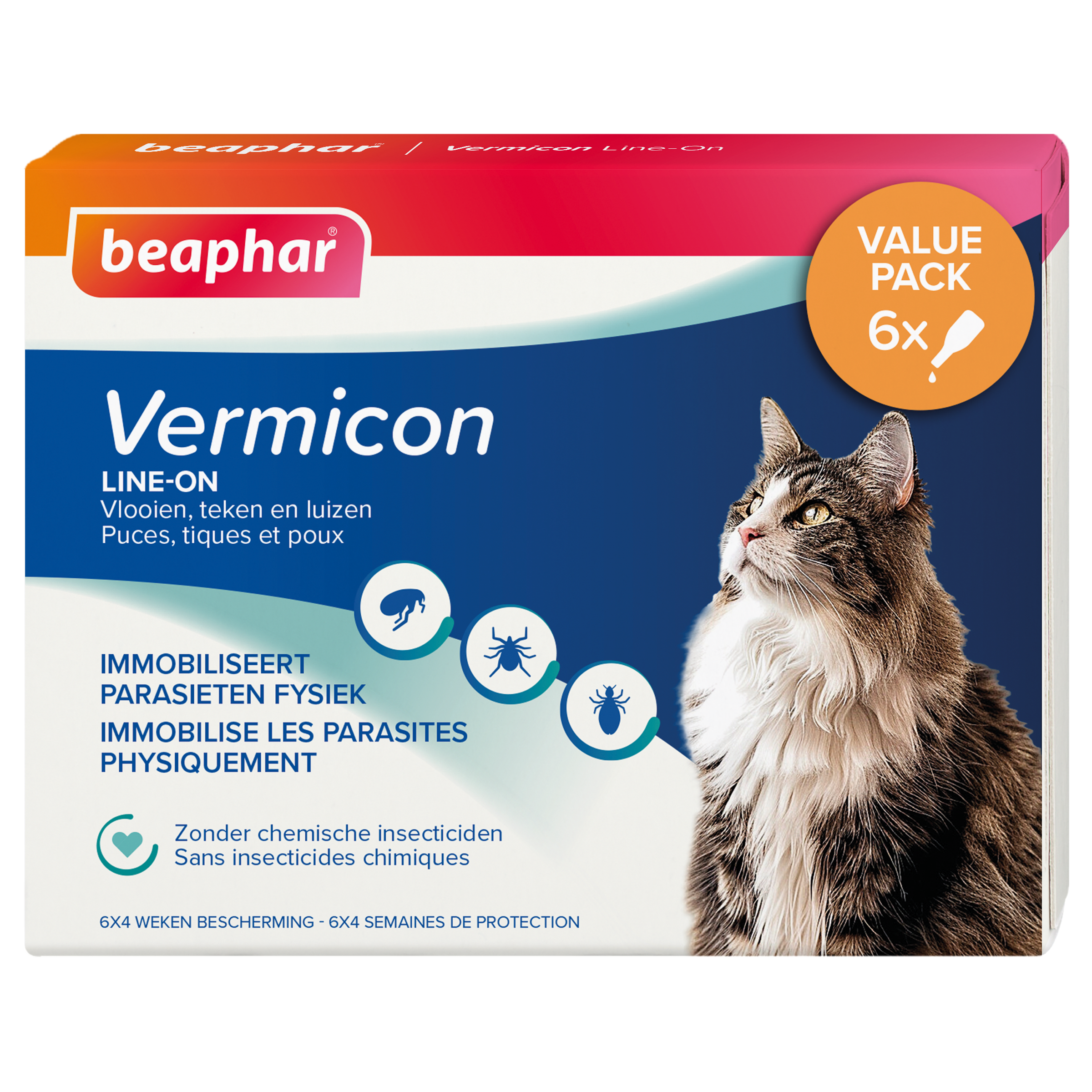 Vermicon Line-On Kat Value Pack 6x1ml