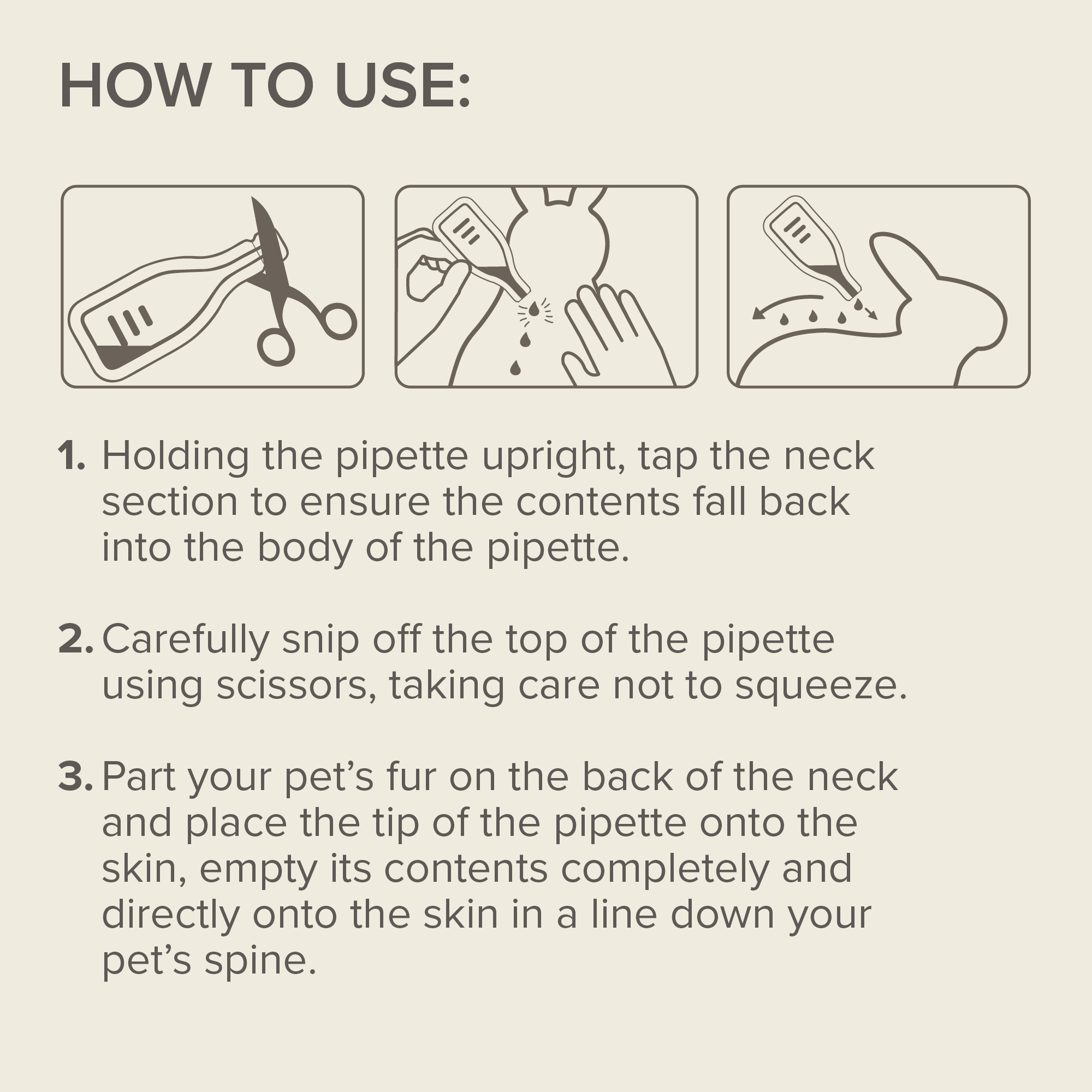 Beaphar Dimethicare Line-On Mite, Flea & Lice Control for Rabbits, Guinea Pigs & Ferrets, 3 pipettes