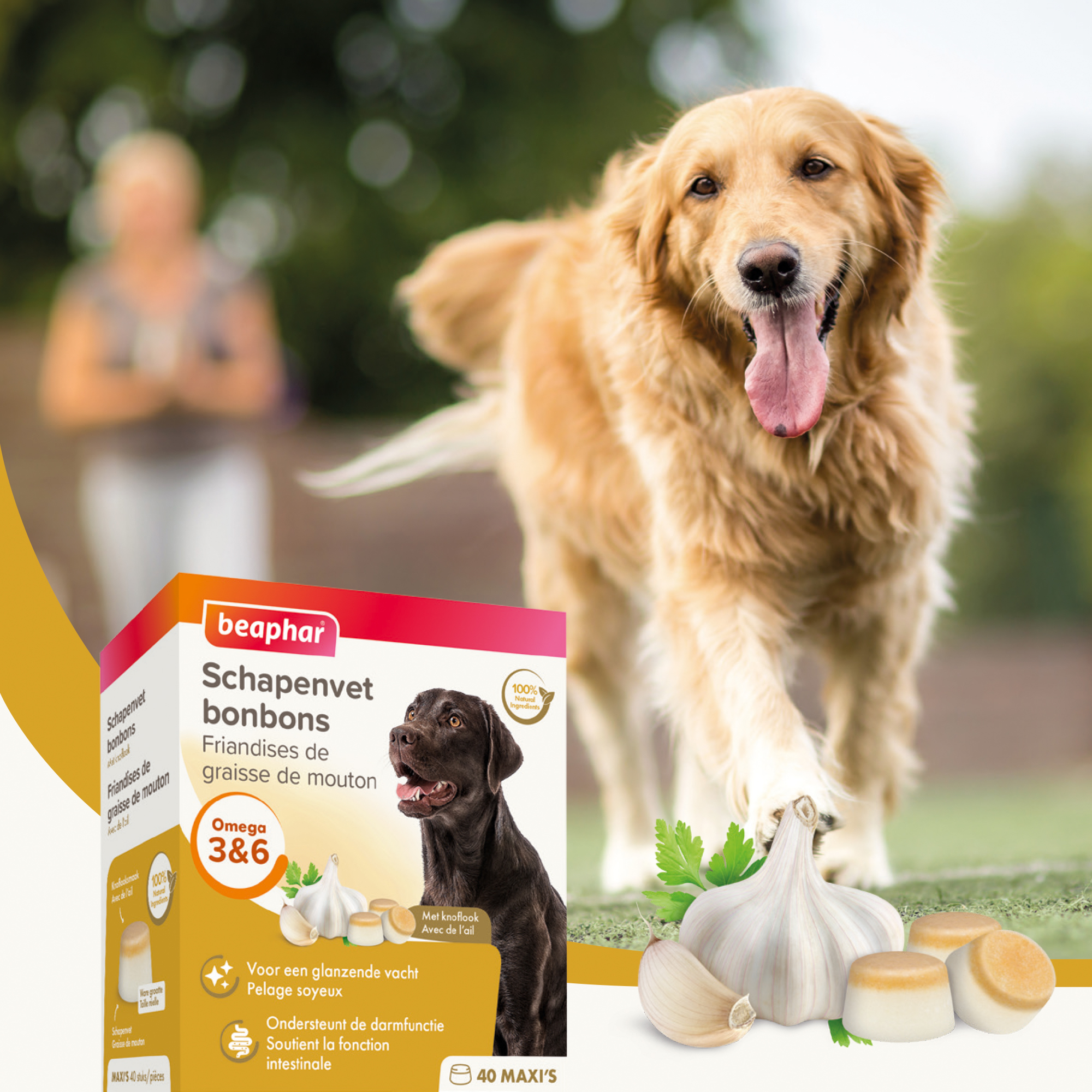 Beaphar Schapenvet Bonbons Knoflook Maxi 245g