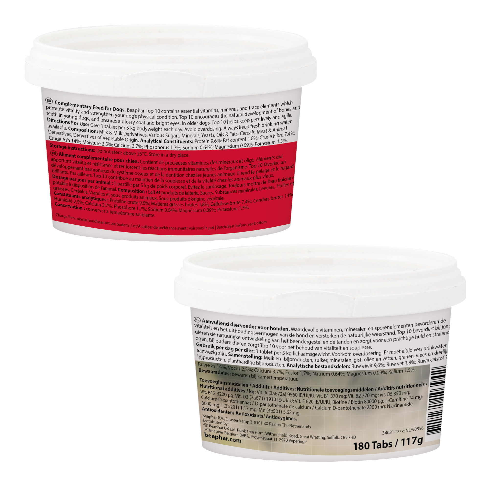 Beaphar Top 10 Multi-Vitamin Tablets for Dogs 180 Tablet Pack