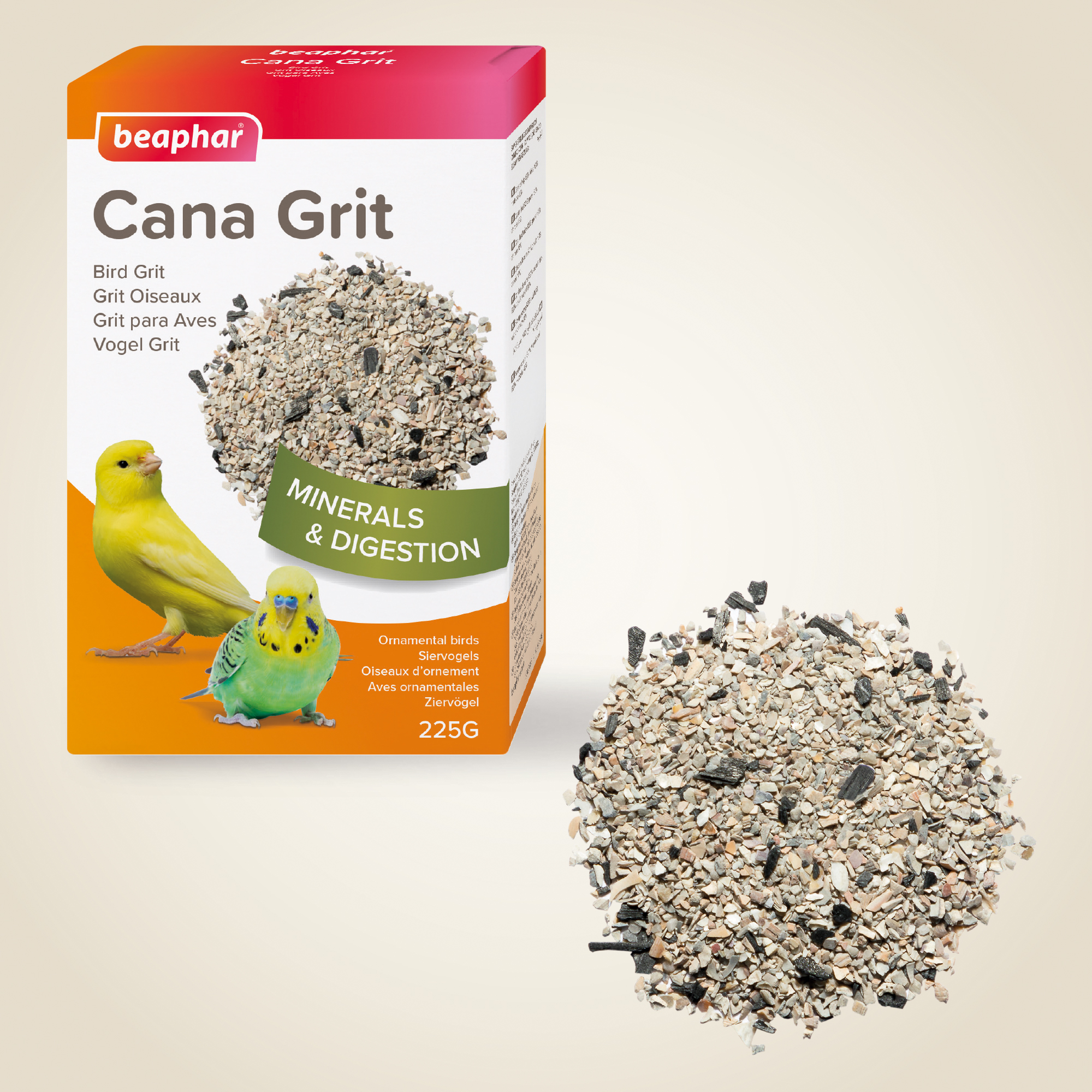Beaphar Cana Grit Shell, Charcoal & Gravel for Birds