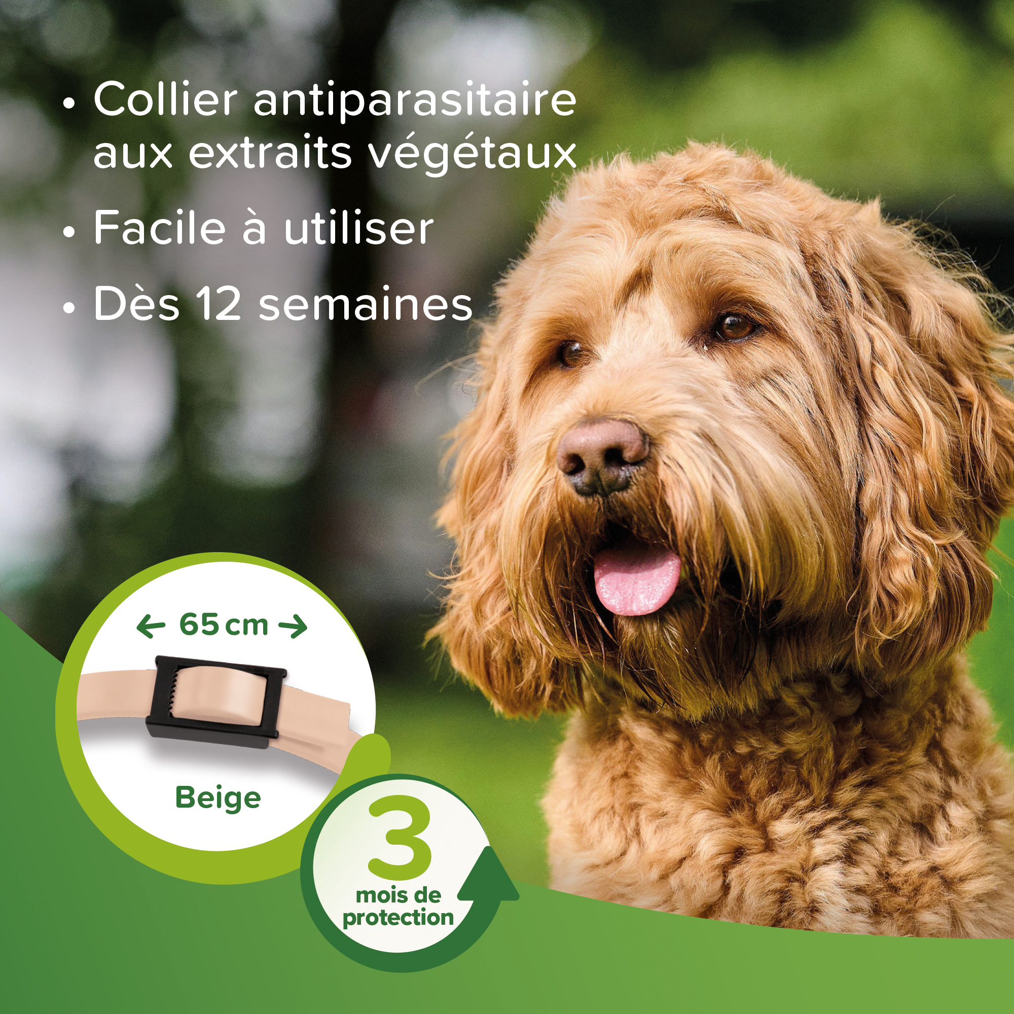 VETOpure, collier répulsif antiparasitaire pour chien