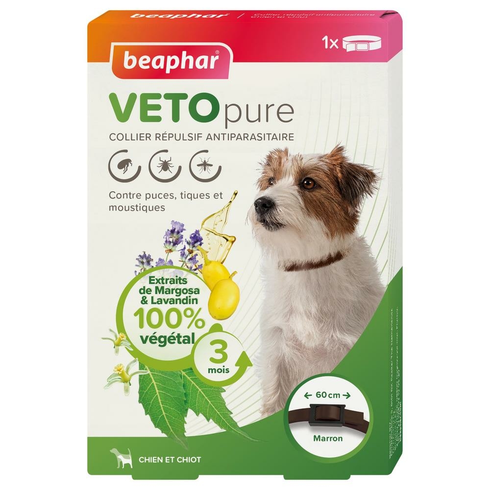 VETOpure, collier répulsif antiparasitaire pour chien