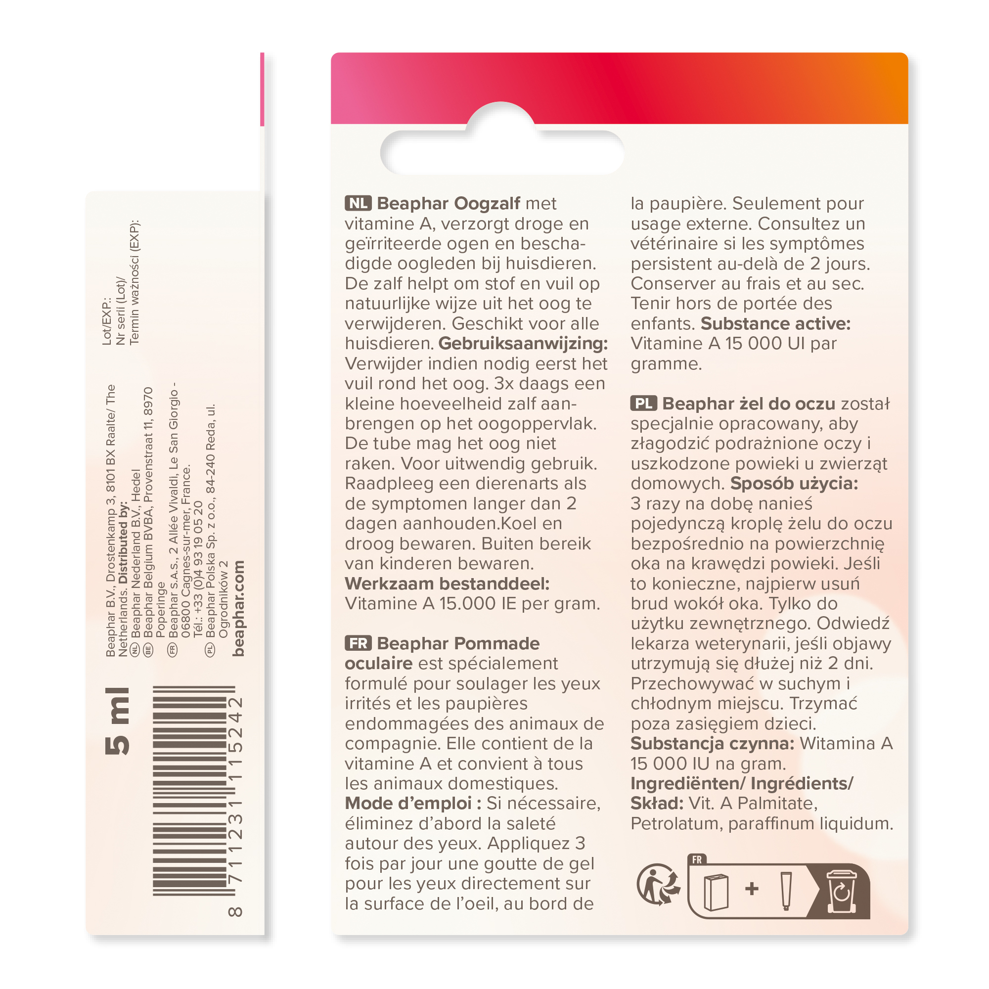 Beaphar Oogzalf alle huisdieren 5ml