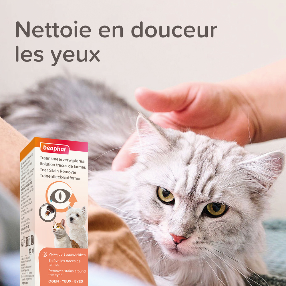 Solution contre les traces de larmes pour chien et chat - 50 ml