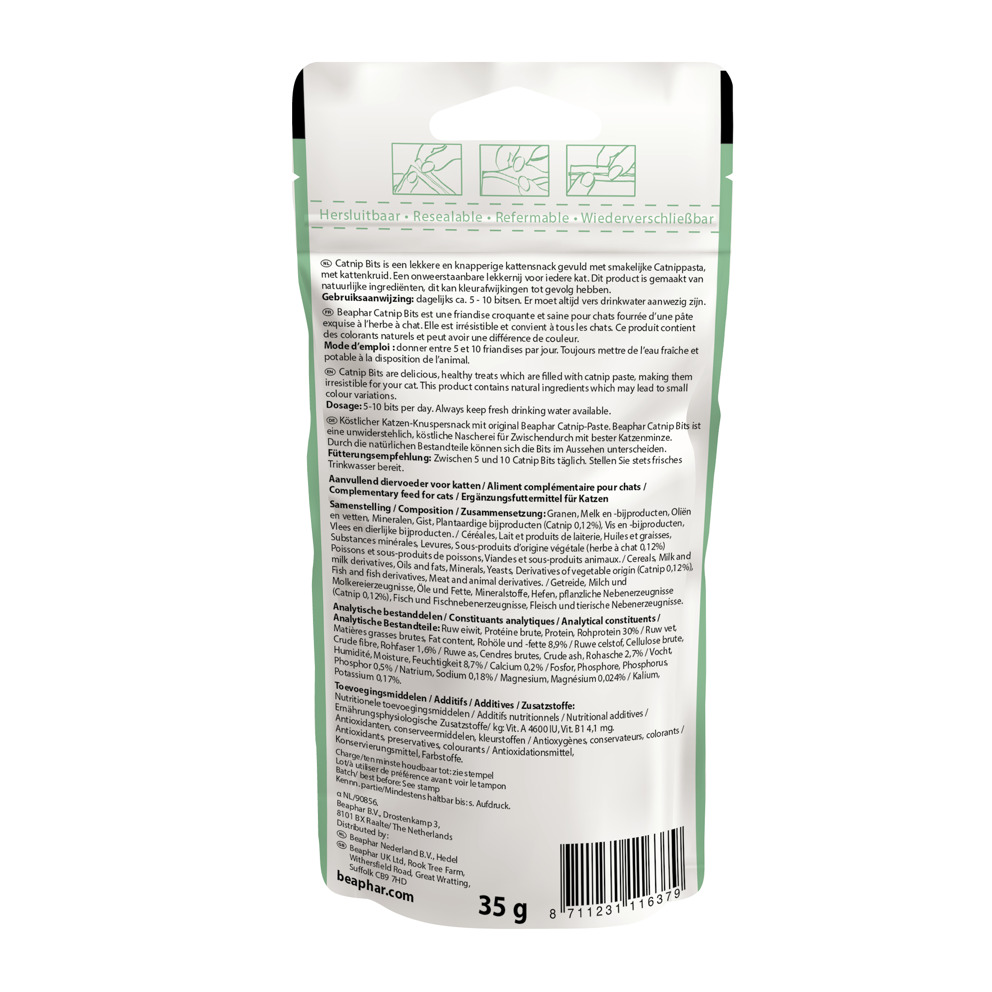 Beaphar Catnip Bits for Cats, 75 treats