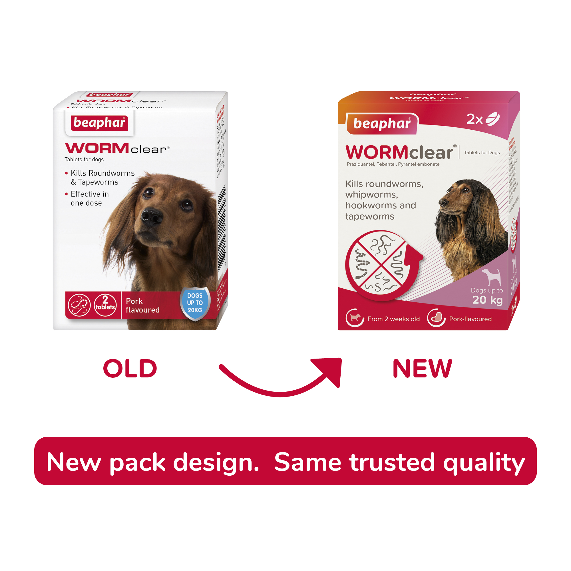 Beaphar WORMclear® Worming Tablets for Dogs (up to 20kg) – 2 Tablets