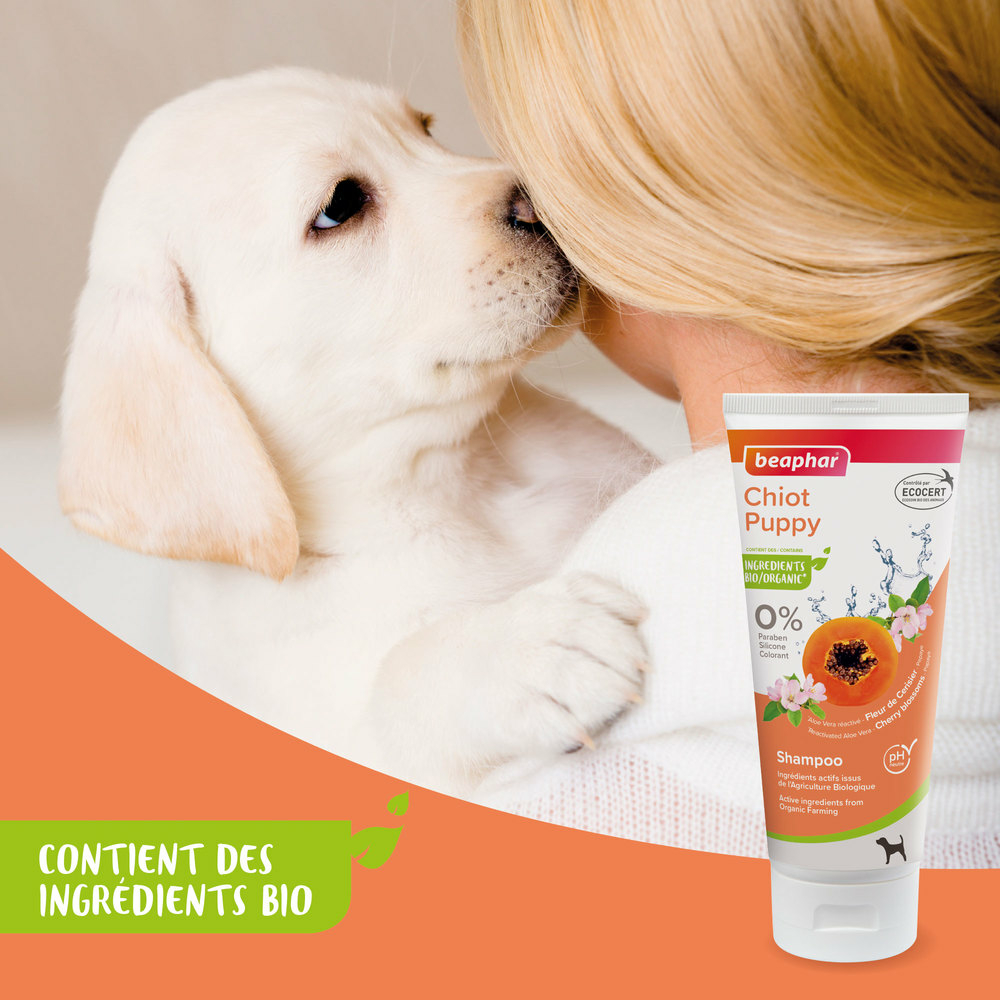 Shampoing labellisé ECOCERT pour chiot