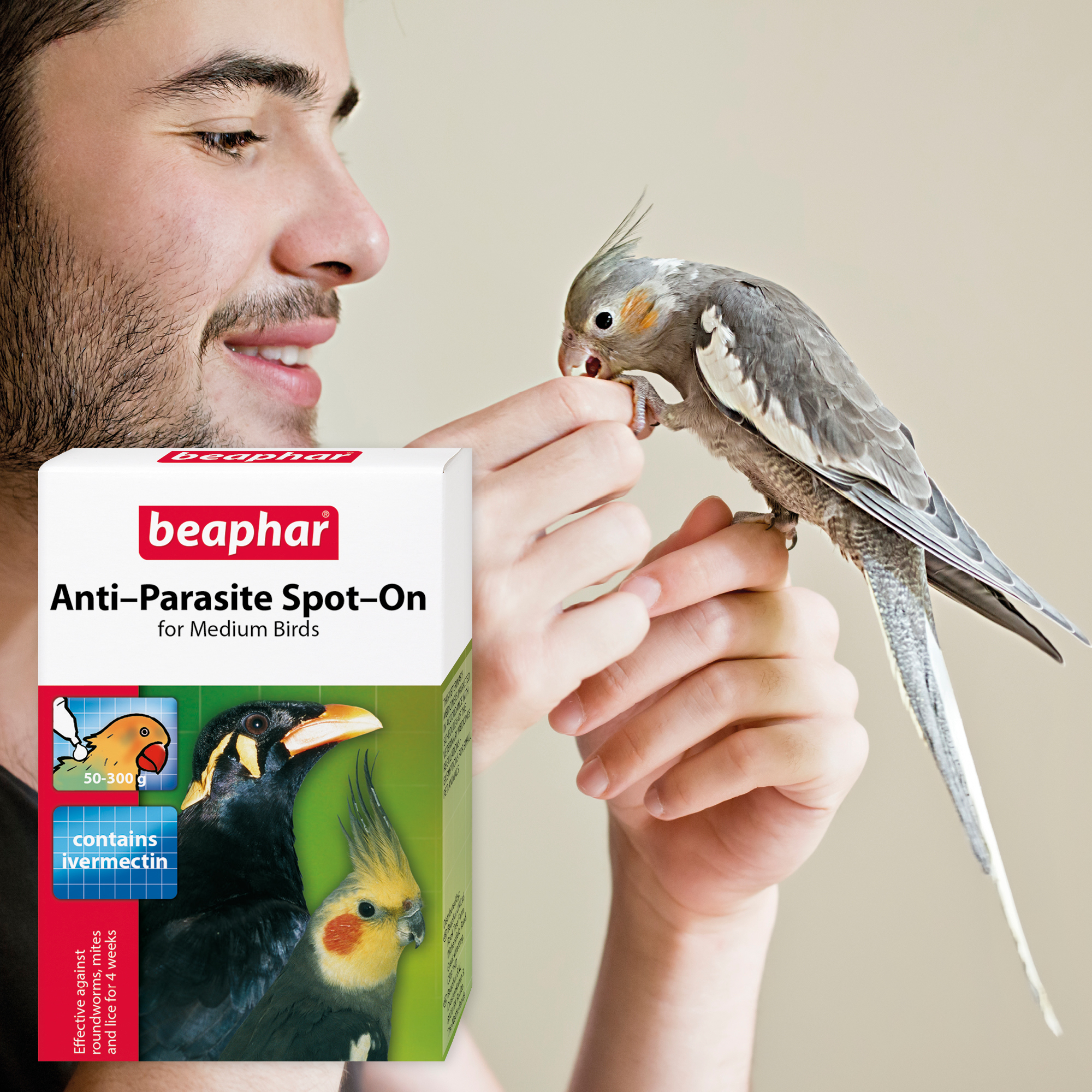 Beaphar Anti-Parasite Spot-On for Medium Birds 50-300g, 2 pipettes