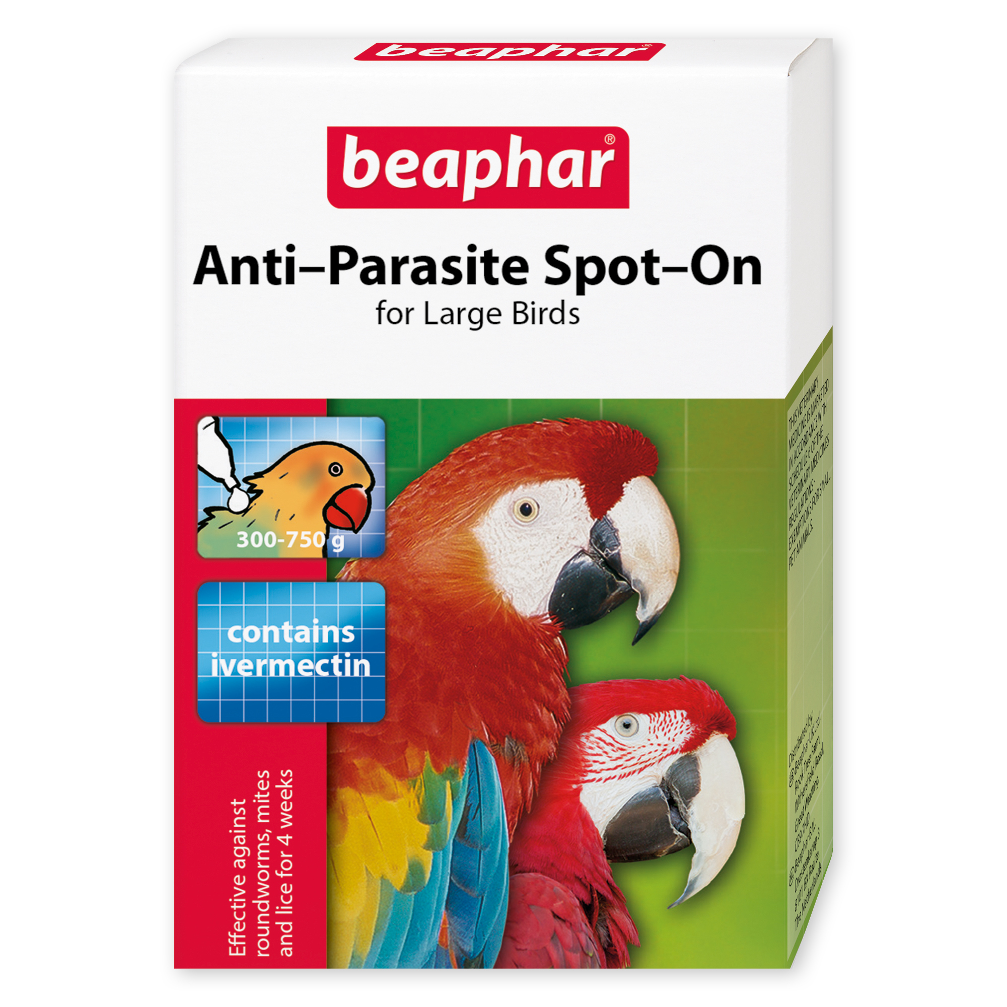 Beaphar Anti-Parasite Spot-On for Large Birds 300-750g, 2 pipettes