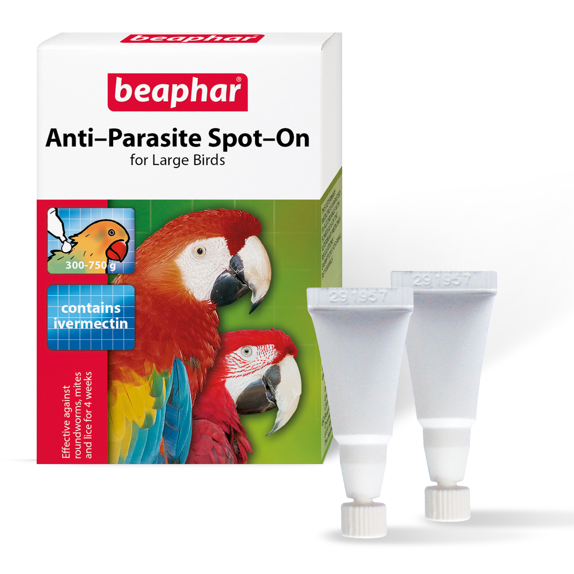 Beaphar Anti-Parasite Spot-On for Large Birds 300-750g, 2 pipettes
