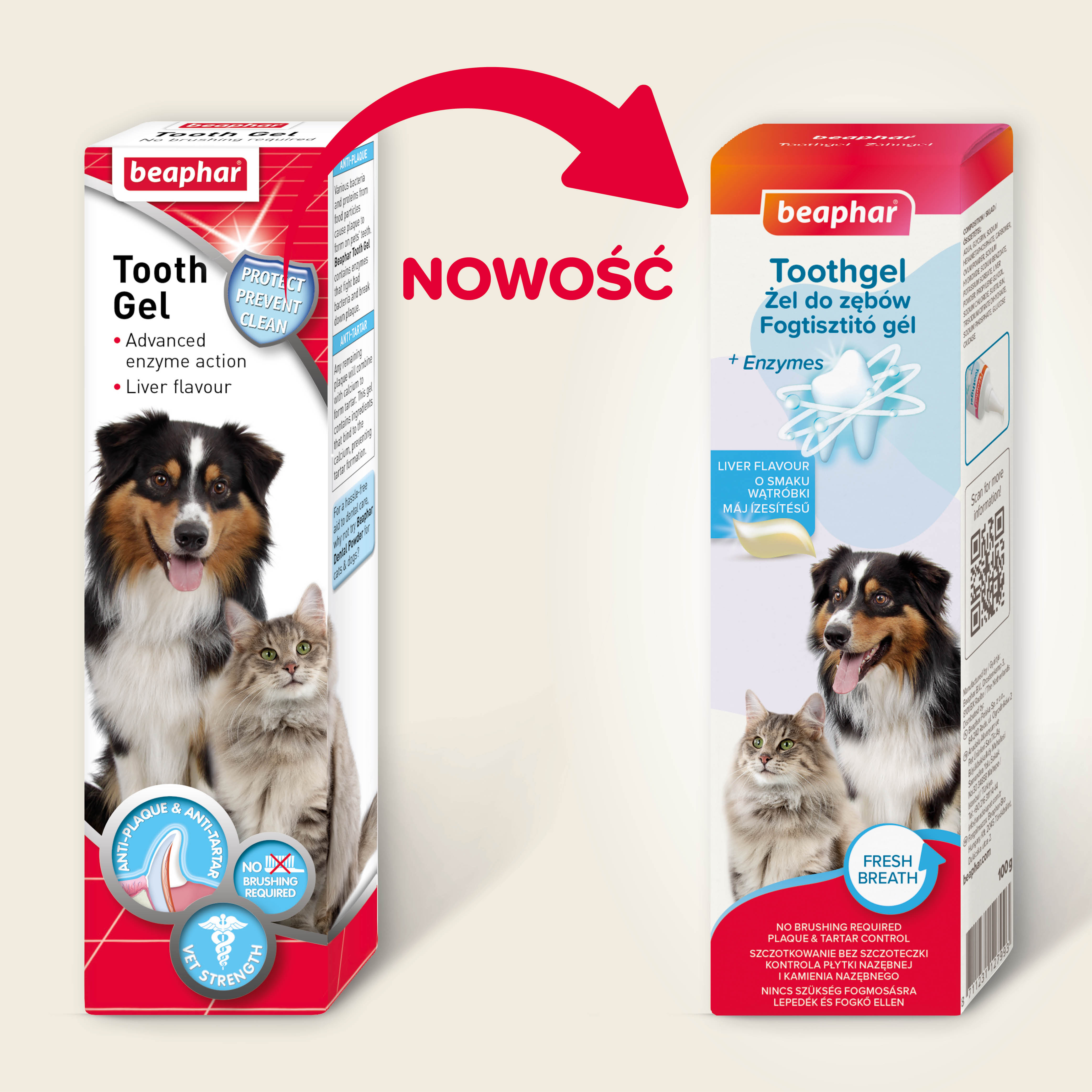 ŻEL DO MYCIA ZĘBÓW 100G - żel o smaku wątróbki dla psów i kotów