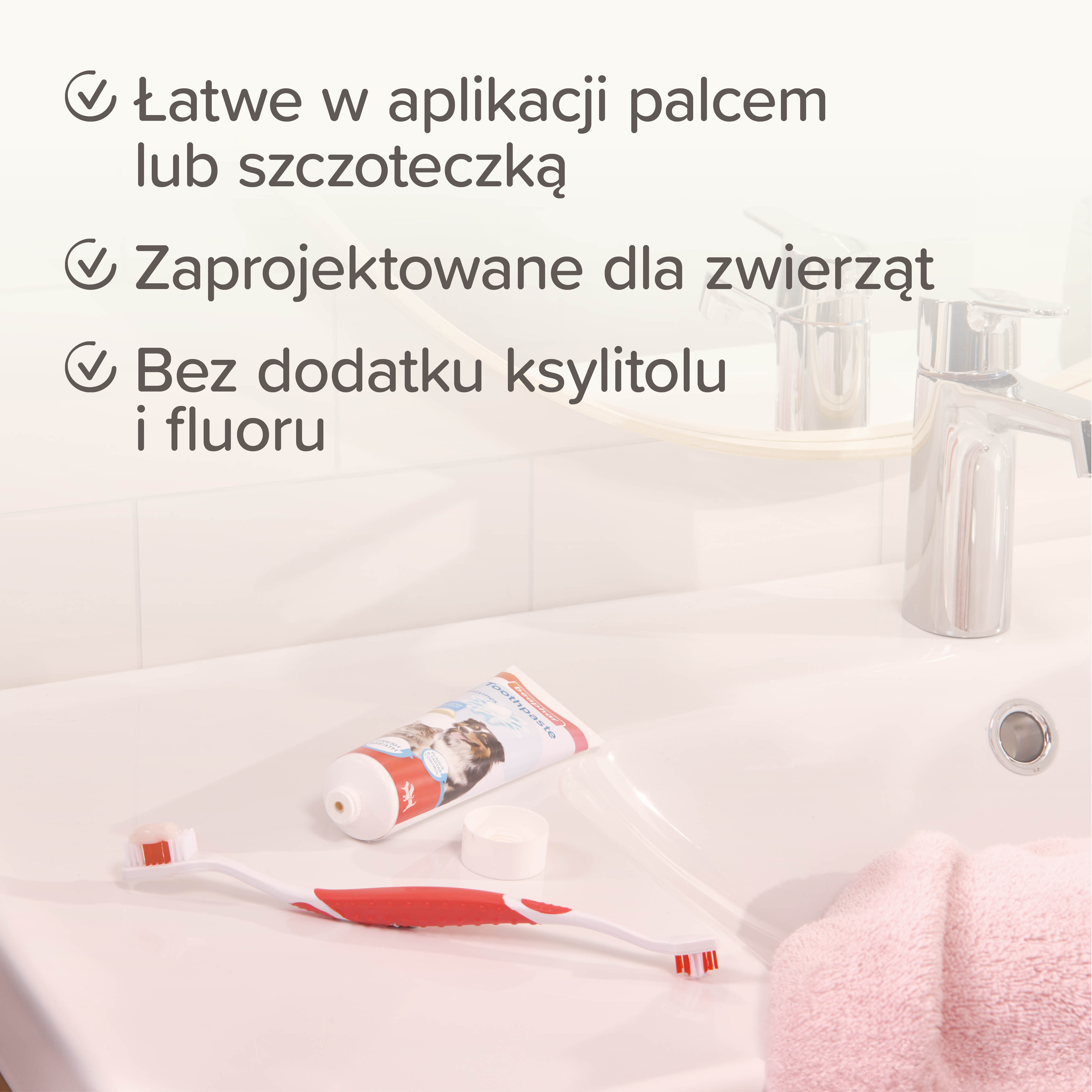 PASTA DO ZĘBÓW 100G - pasta do zębów o smaku wątróbki dla psów i kotów