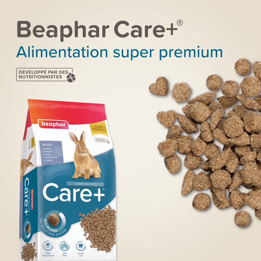 Care +, Alimentation extrudée super premium, Lapin