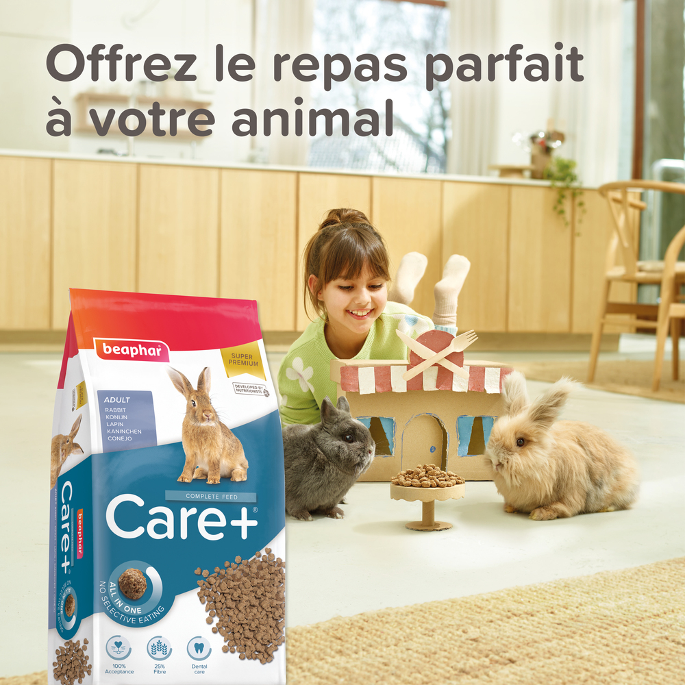 Care +, Alimentation extrudée super premium, Lapin