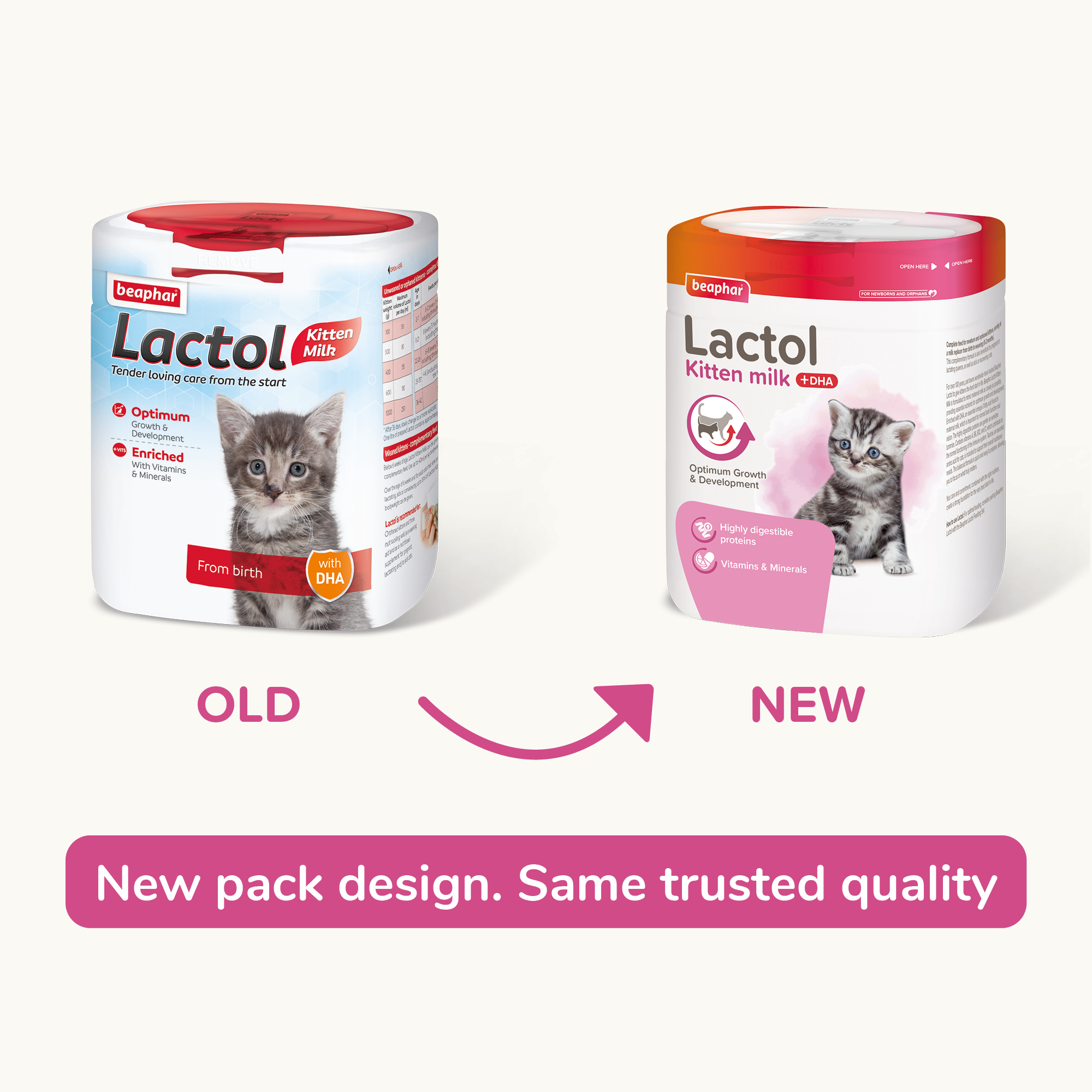 Beaphar Lactol Milk Replacer for Kittens – 500g