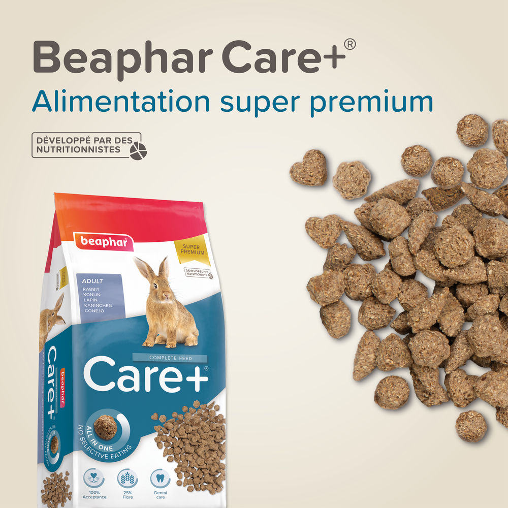 Care +, Alimentation extrudée super premium, Lapin - 5 kg