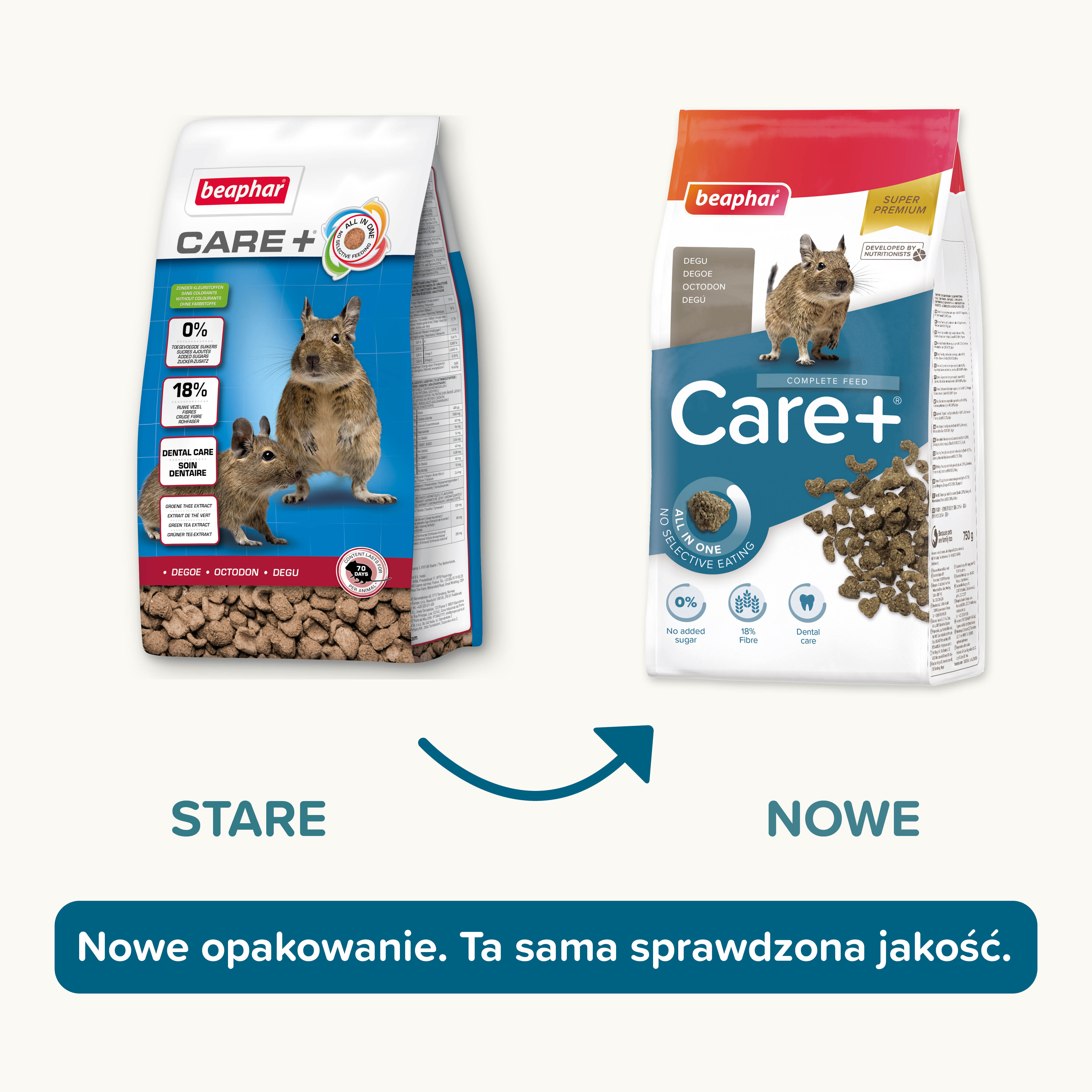 CARE+ DEGU 750G - karma dla koszatniczek