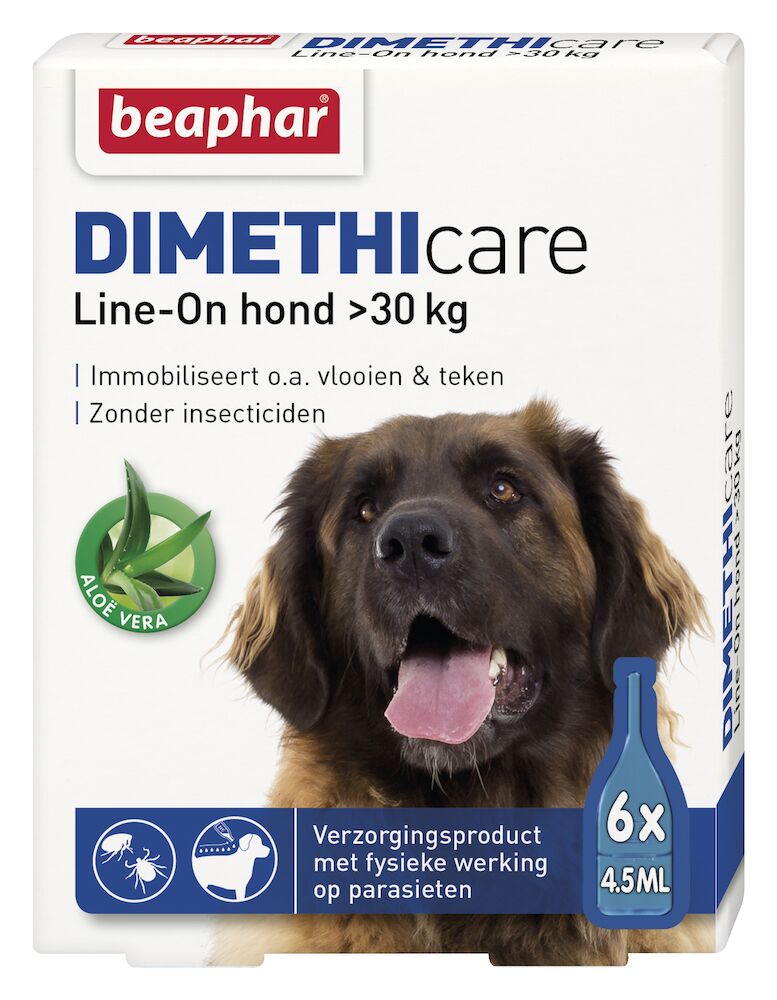 Beaphar DIMETHIcare Line-on hond vanaf 30kg 6 pipetten