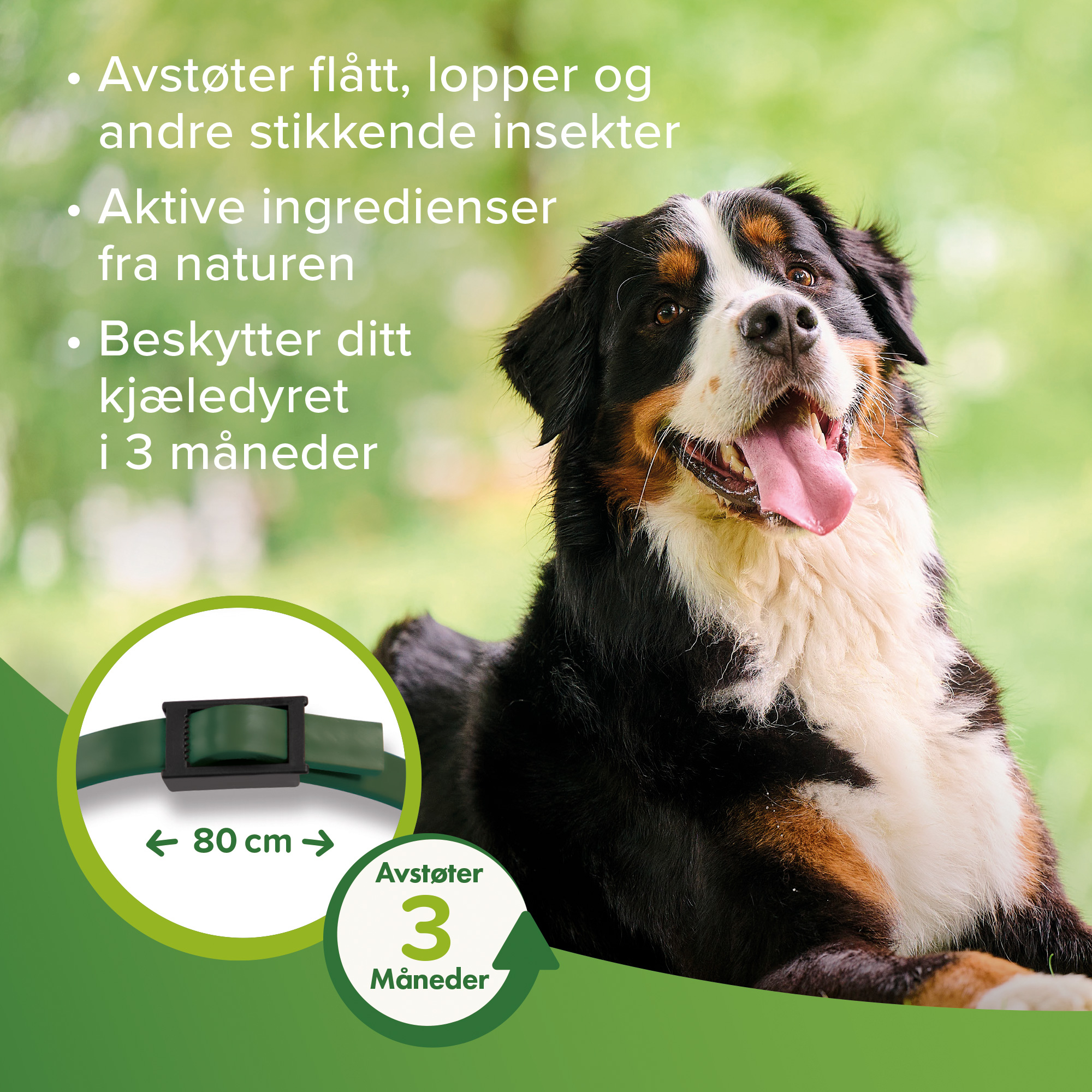 Beaphar Bio halsbånd Hund 80cm
