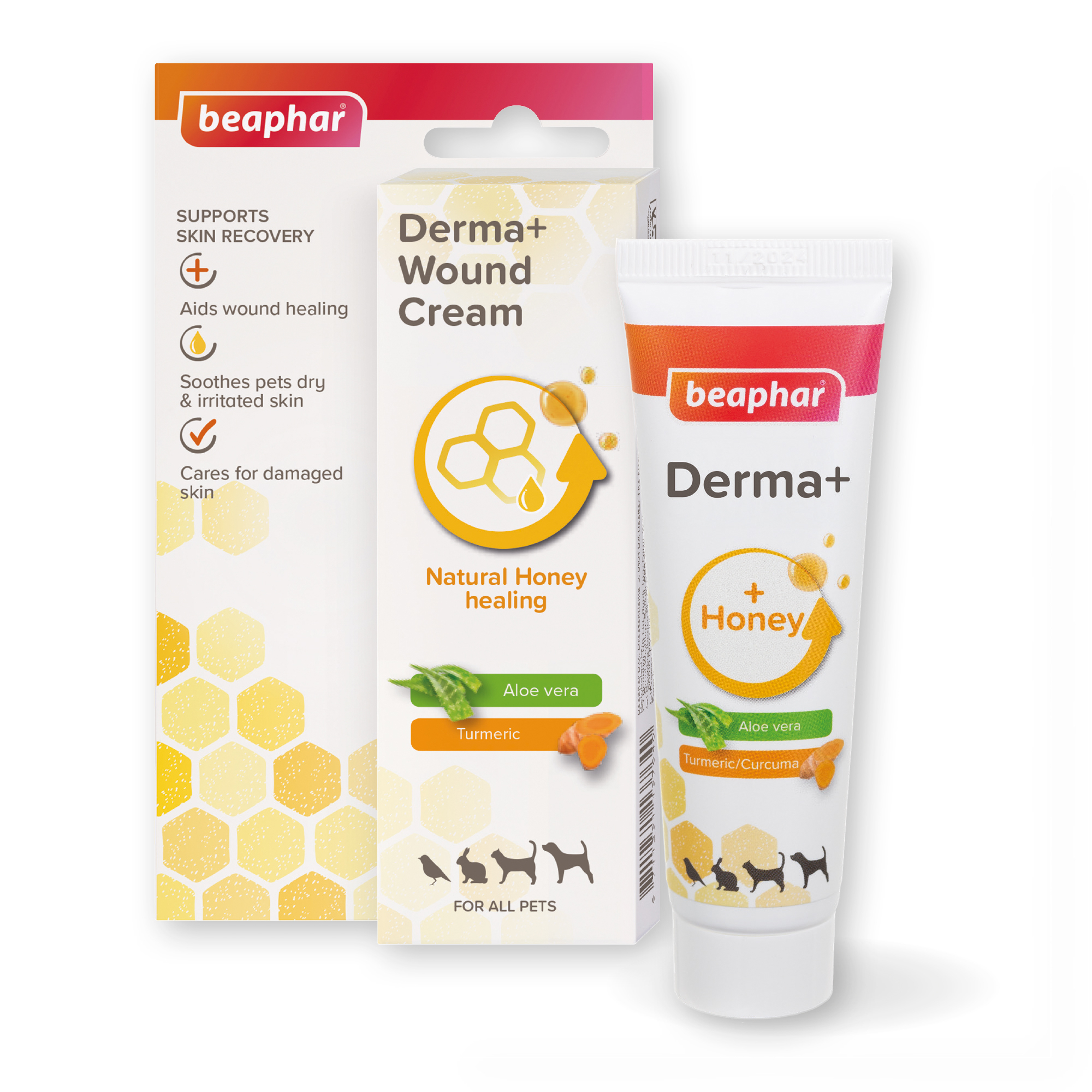 Beaphar Derma+ Wound Cream for Cats, Dogs, Small Animals & Birds 30ml