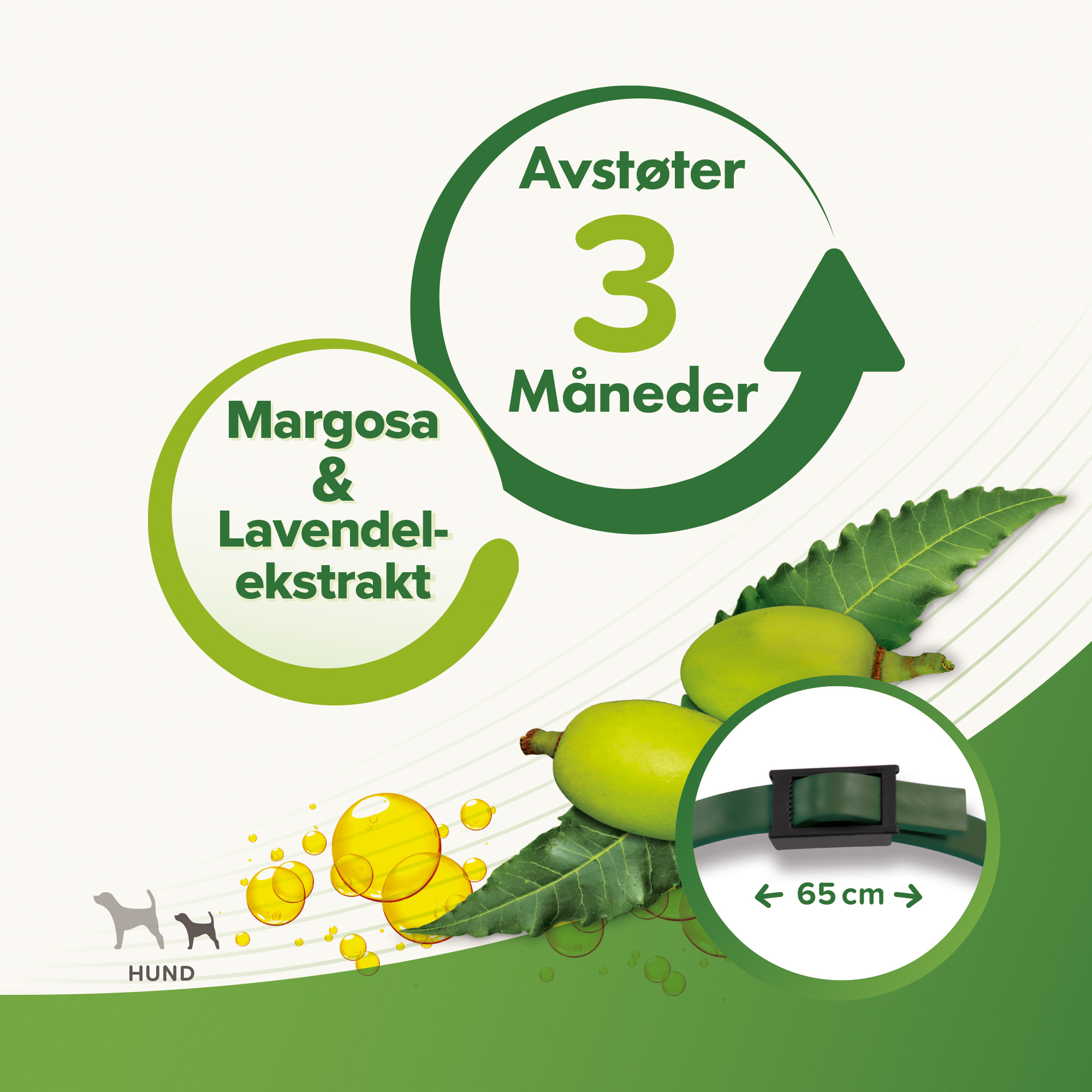 Beaphar Bio halsbånd hund 65cm