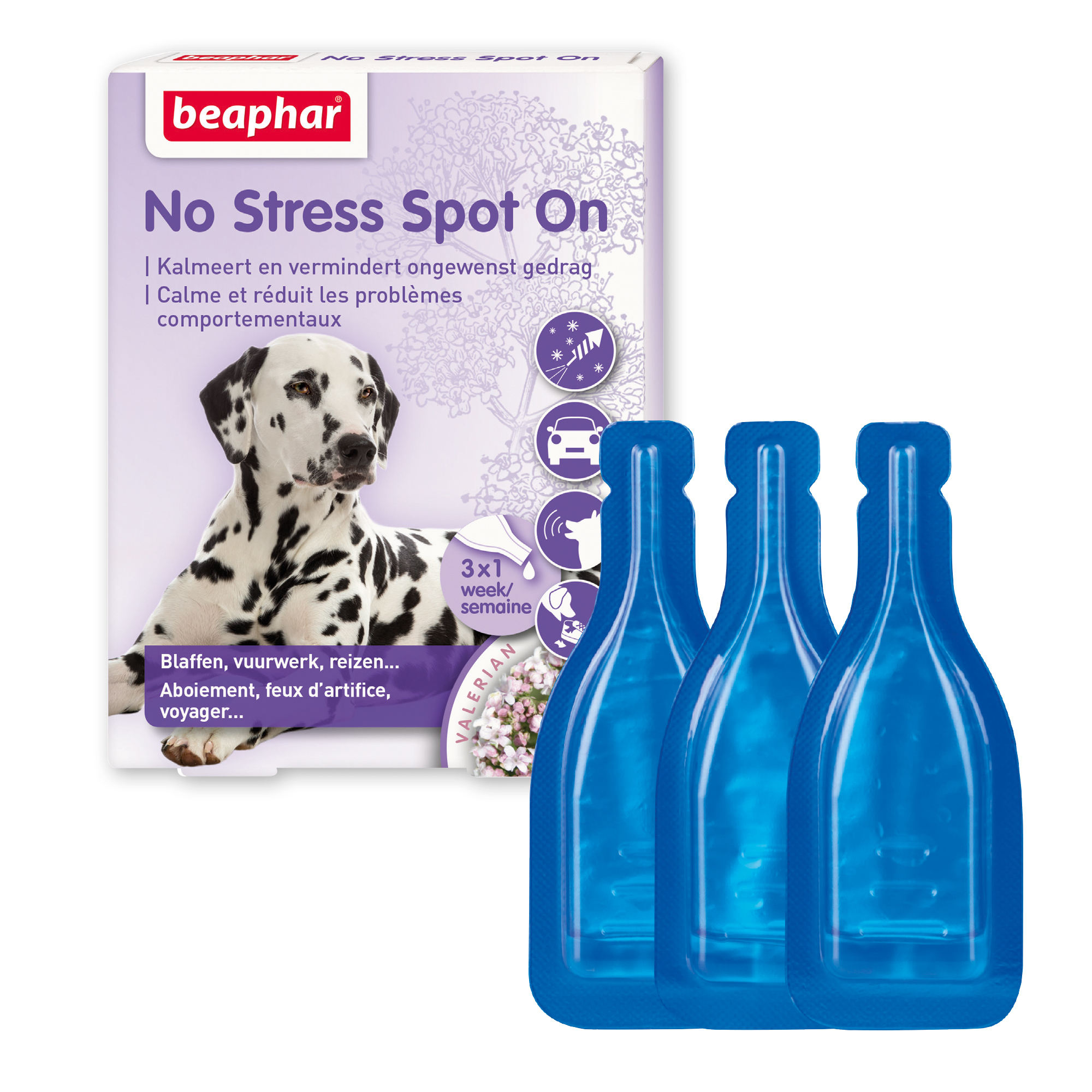 Beaphar No Stress Spot-On hond 3 pipetten