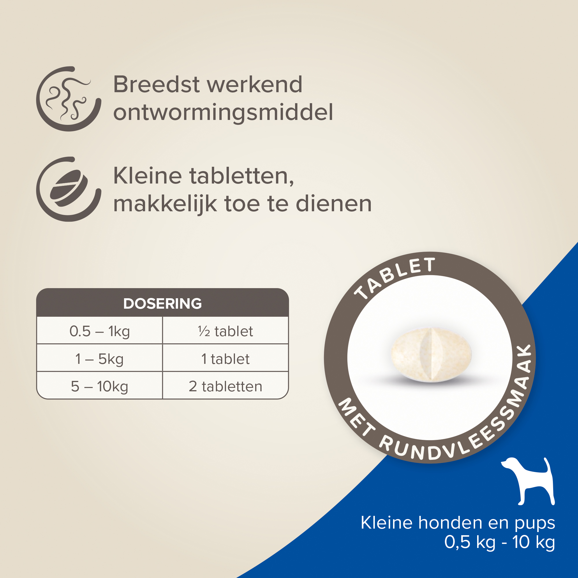 Beaphar Milquestra ontwormingsmiddel kleine hond / pup 2 tabletten