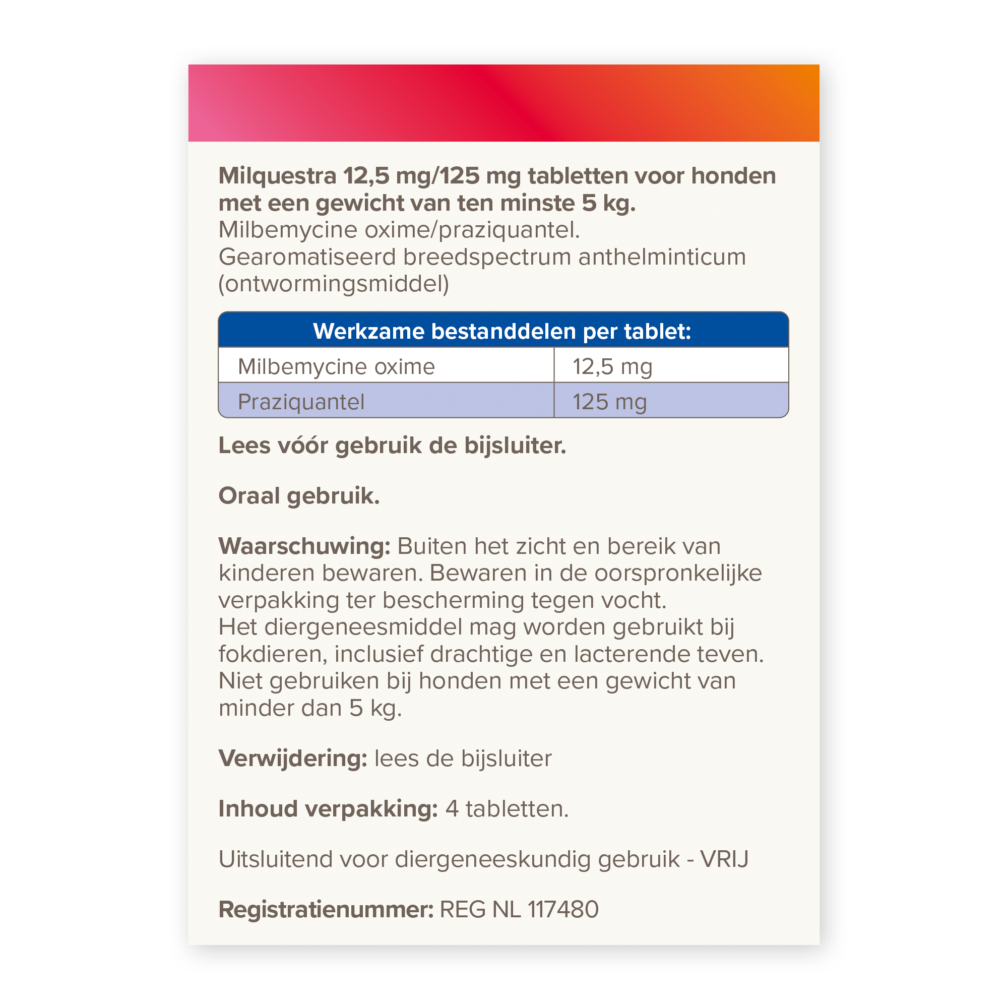 Beaphar Milquestra ontwormingsmiddel hond 4 tabletten