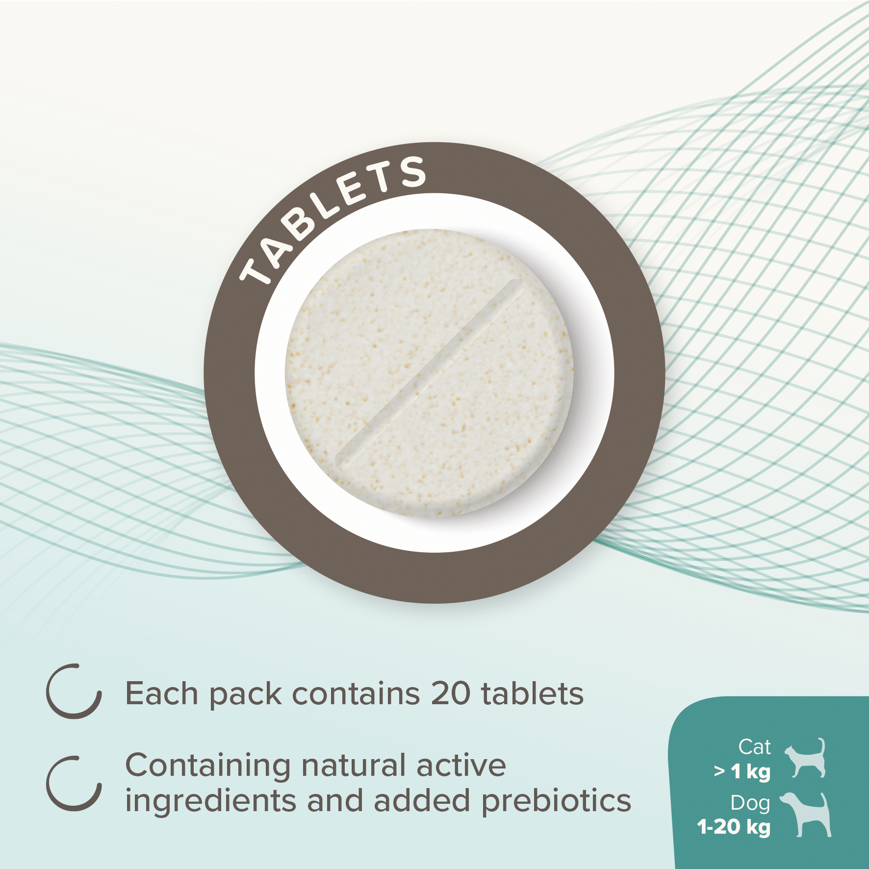 Beaphar IntestoPro Prebiotic Stool Firming Tablets for Cats & Small Dogs (1-20kg)