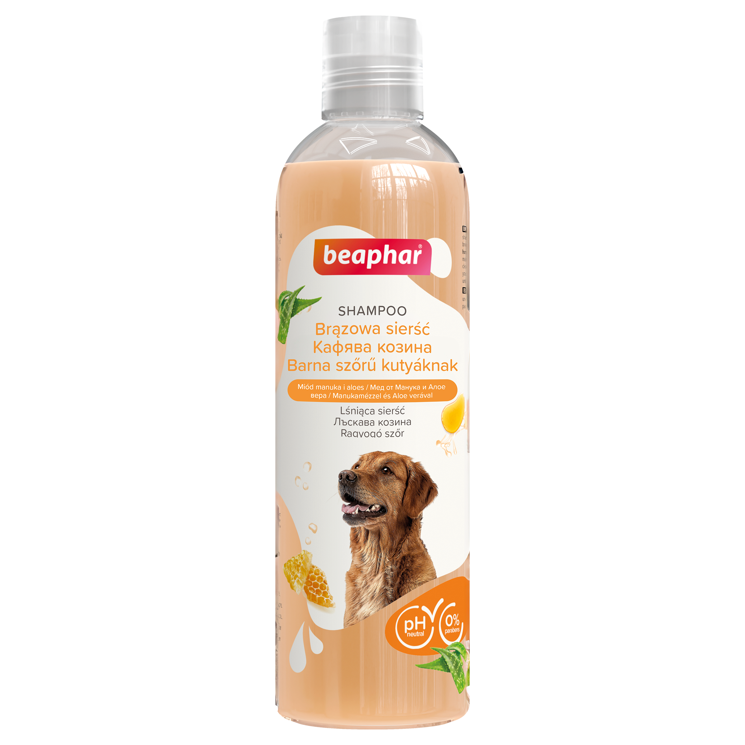 Sampon barna szőrű kutyáknak manukamézzel