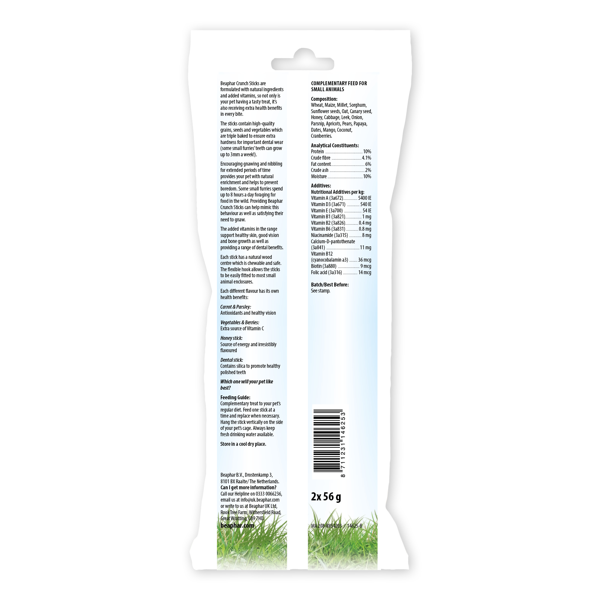 Beaphar Honey Crunch Sticks for Small Animals, 2 sticks