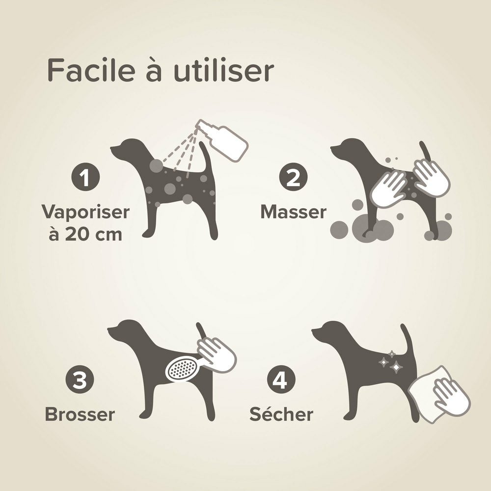 Spray anti-démangeaisons labellisé Ecocert pour chien