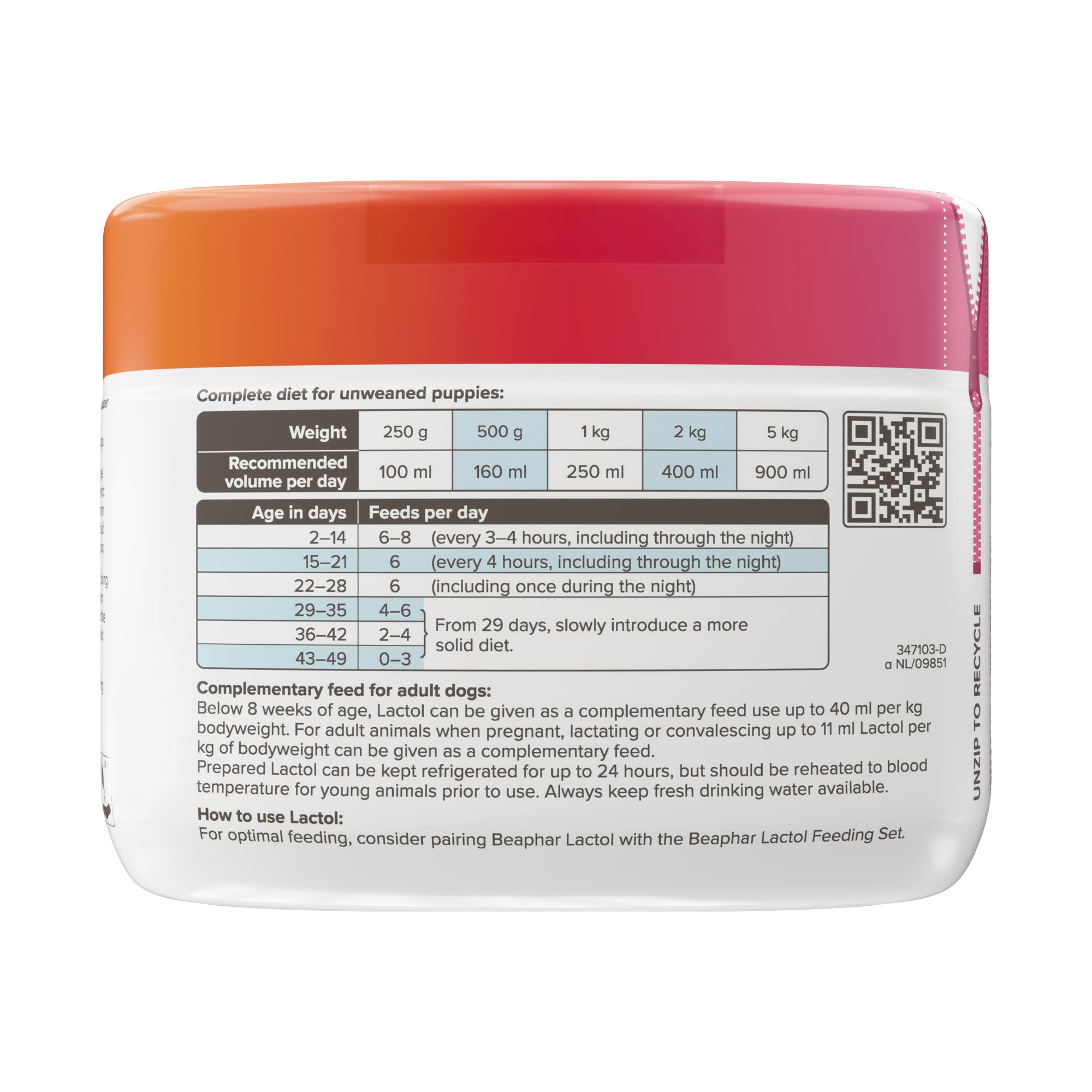 Beaphar Lactol Milk Replacer for Puppies – 250g
