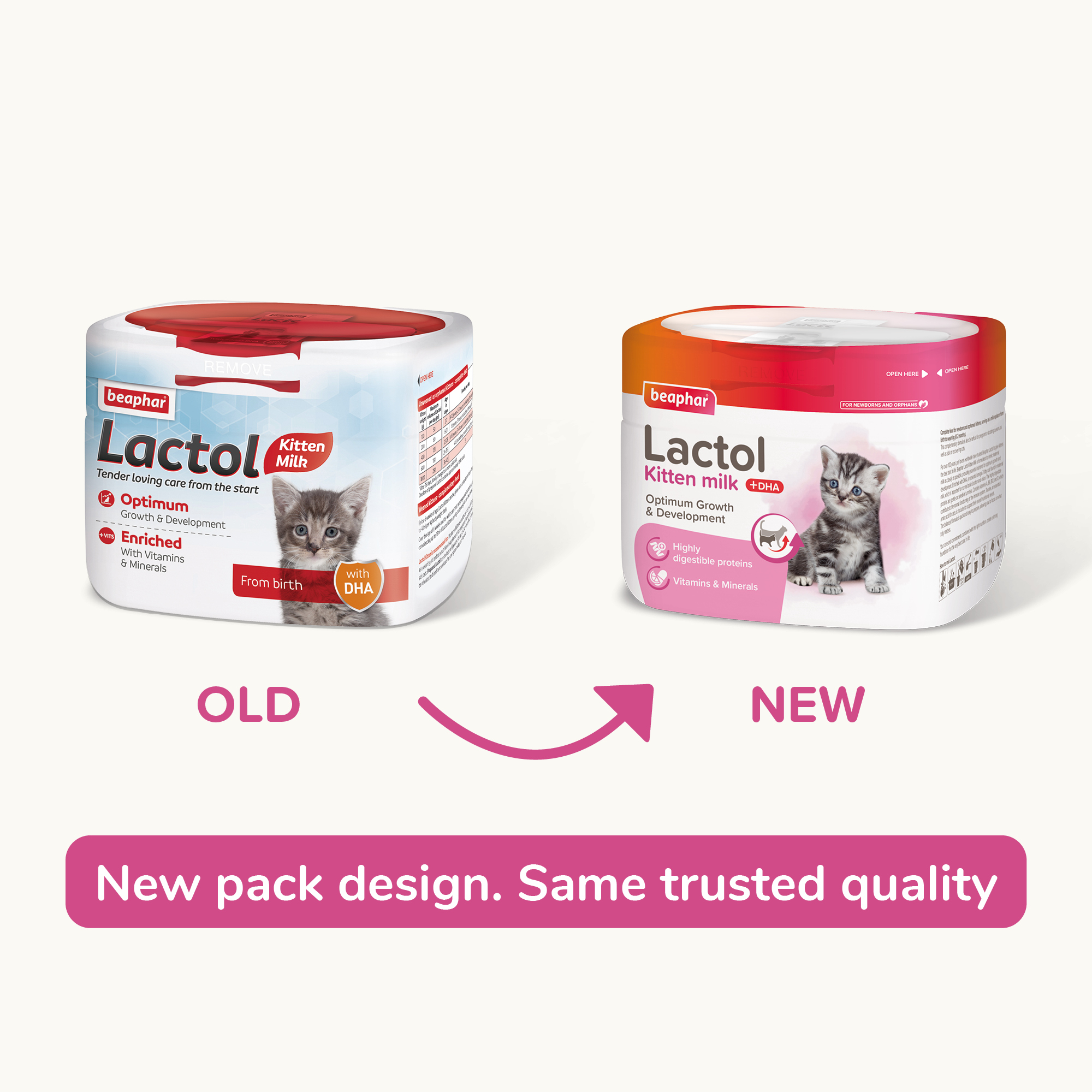 Beaphar Lactol Milk Replacer for Kittens – 250g