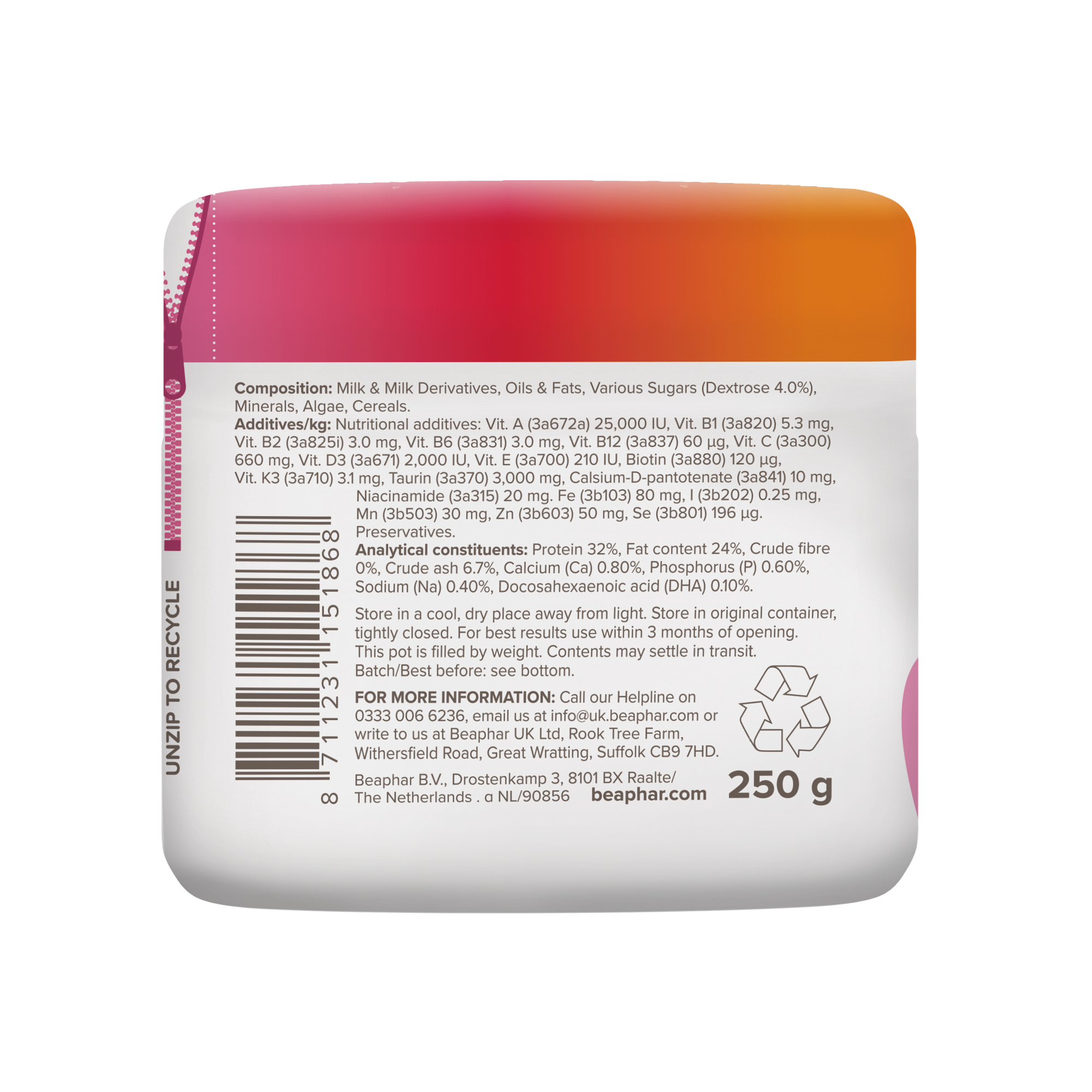 Beaphar Lactol Milk Replacer for Kittens – 250g