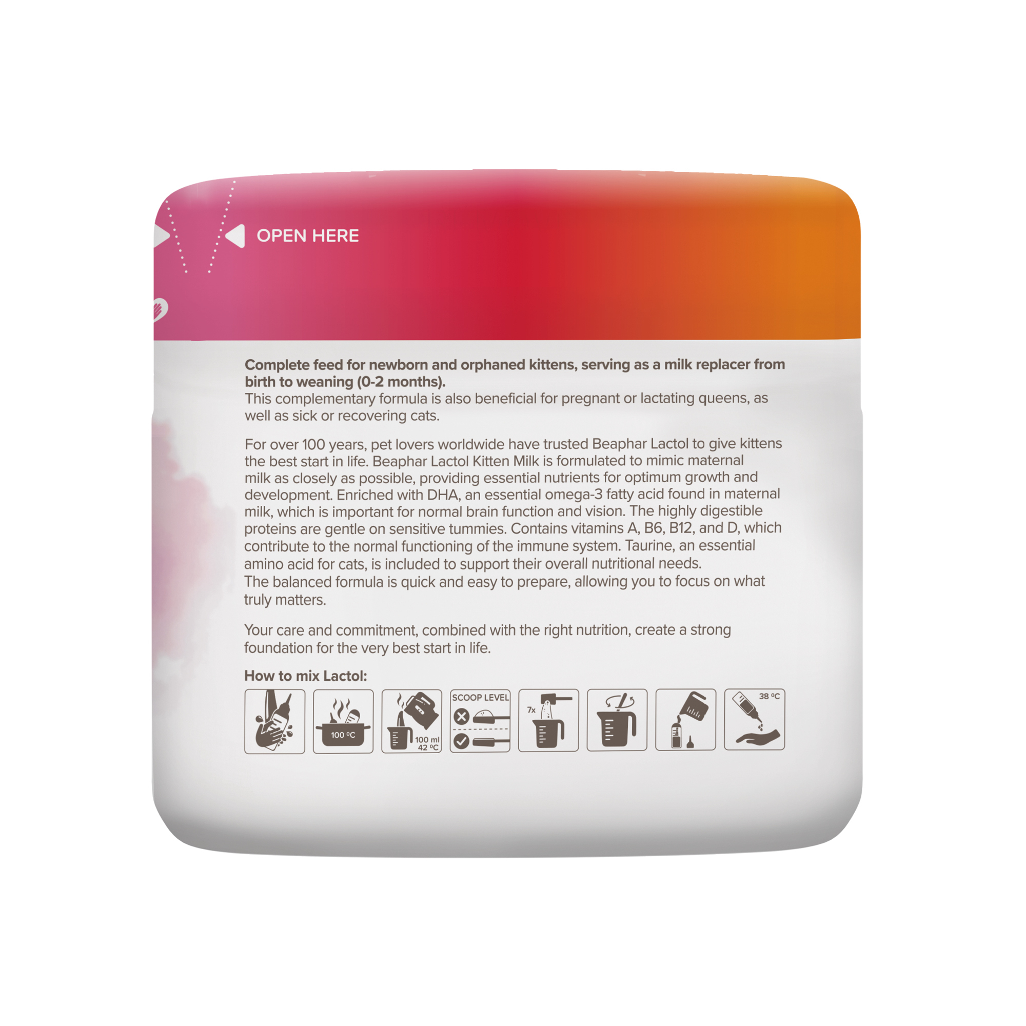 Beaphar Lactol Milk Replacer for Kittens – 250g