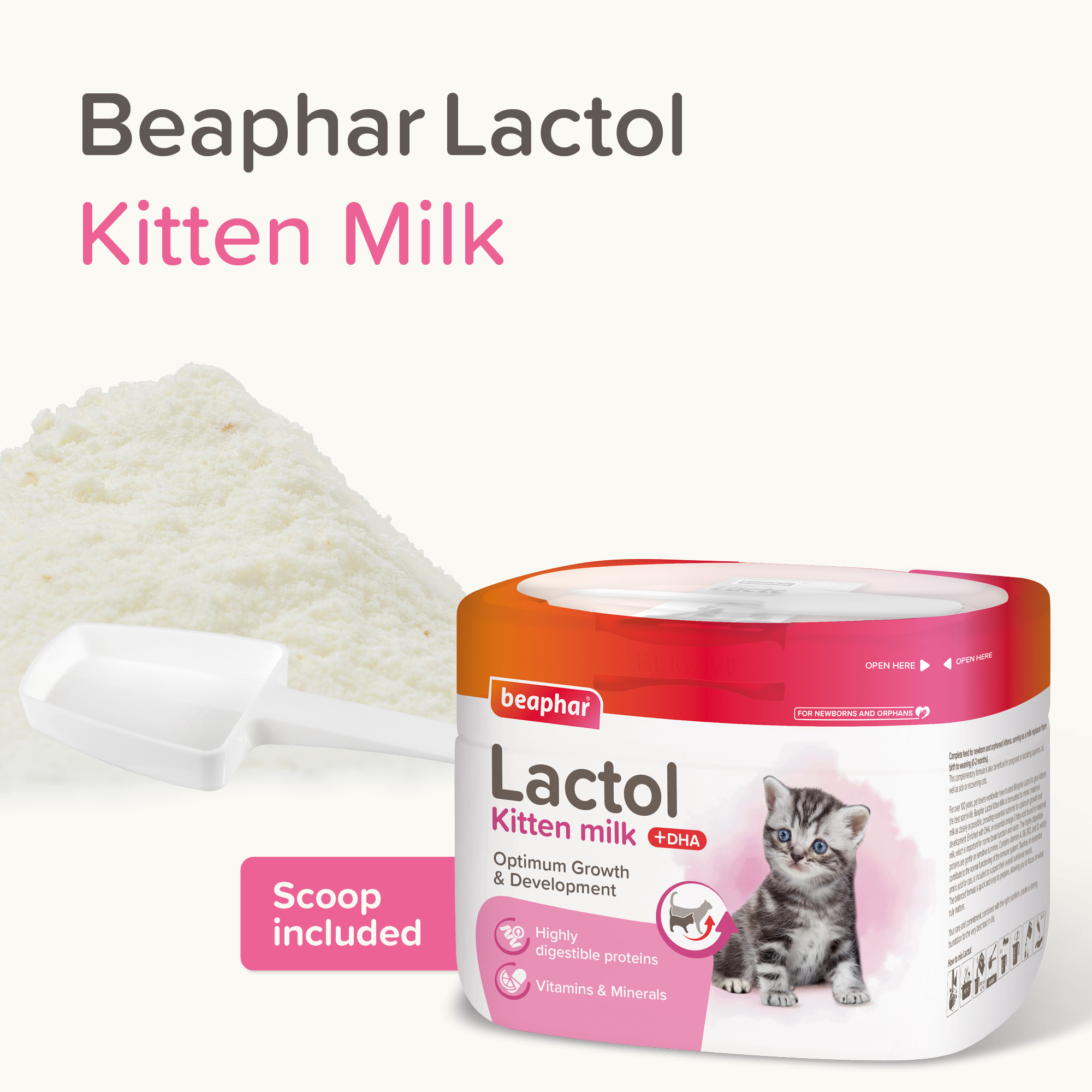 Beaphar Lactol Milk Replacer for Kittens 250g